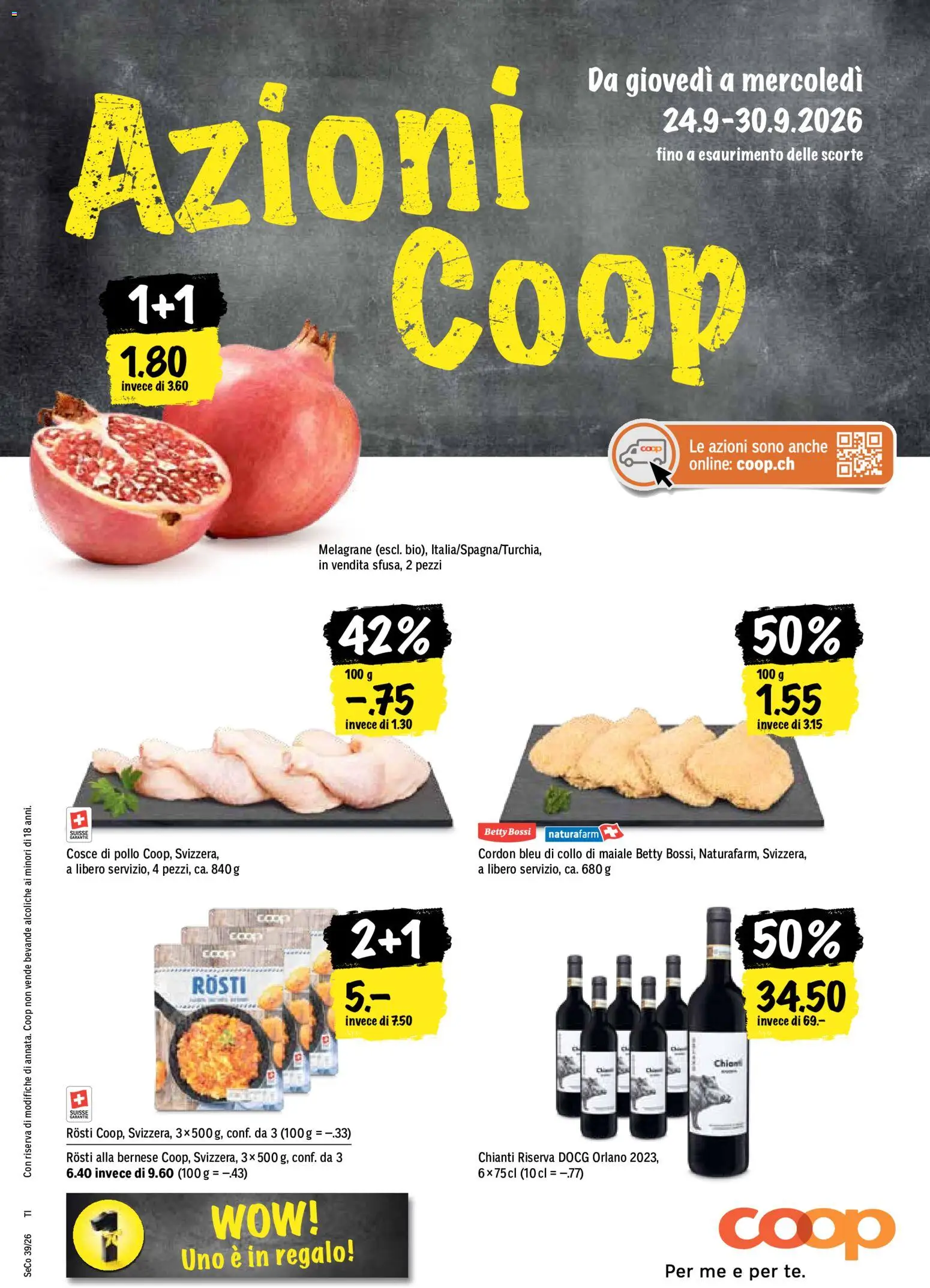 Vorschau des Merkblatts Coop aktionen IT vom Shop Coop gültig von 24.09.2026 bis 30.09.2026