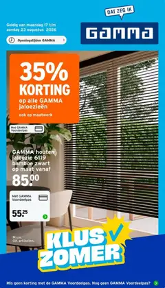 Voorbeeld van GAMMA folder van winkel GAMMA geldig vanaf 17-08-2026