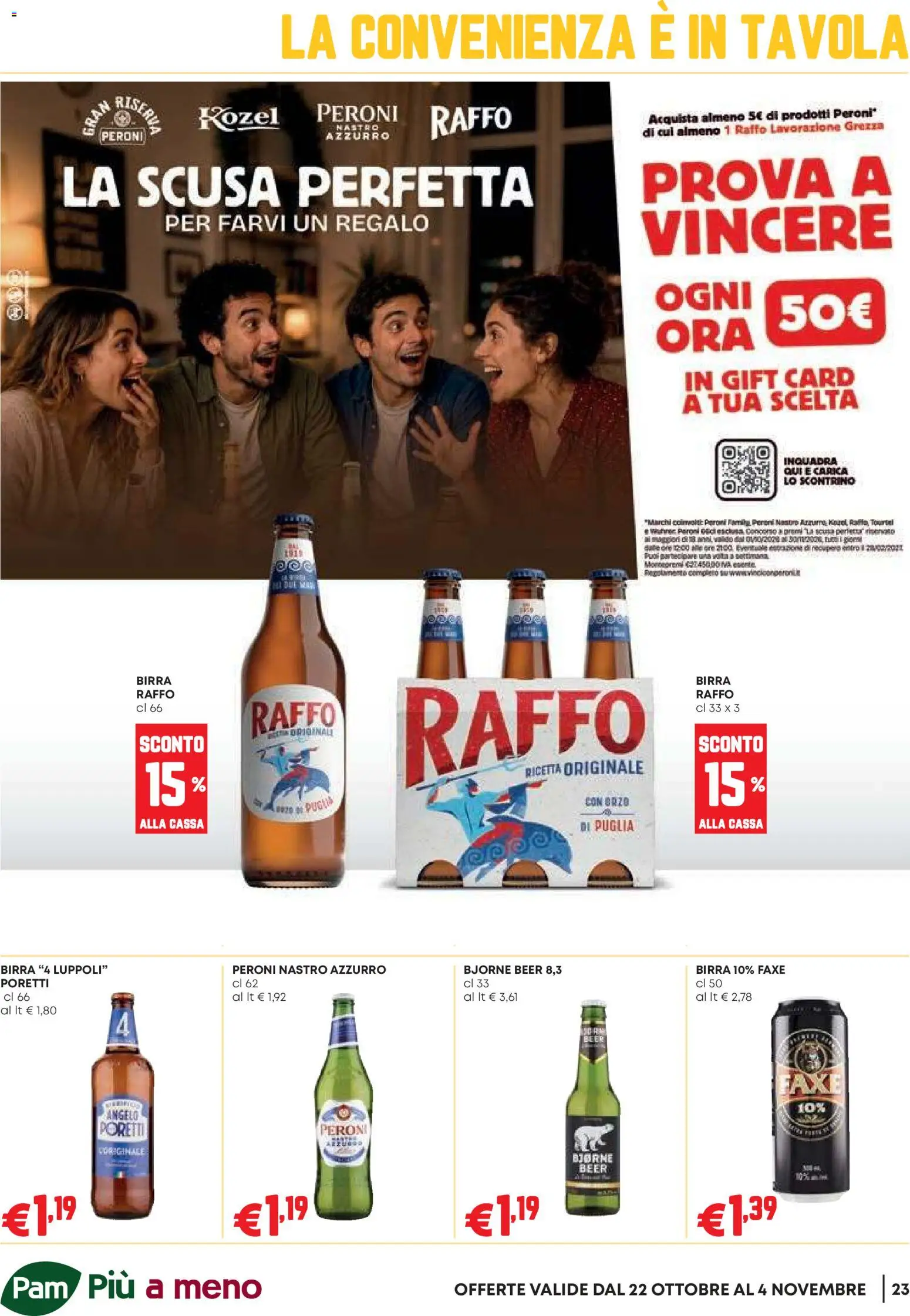 Anteprima dell'opuscolo PAM volantino Occasioni Extra dal negozio PAM valido da 22/10/2026 - Birra, Birra Raffo