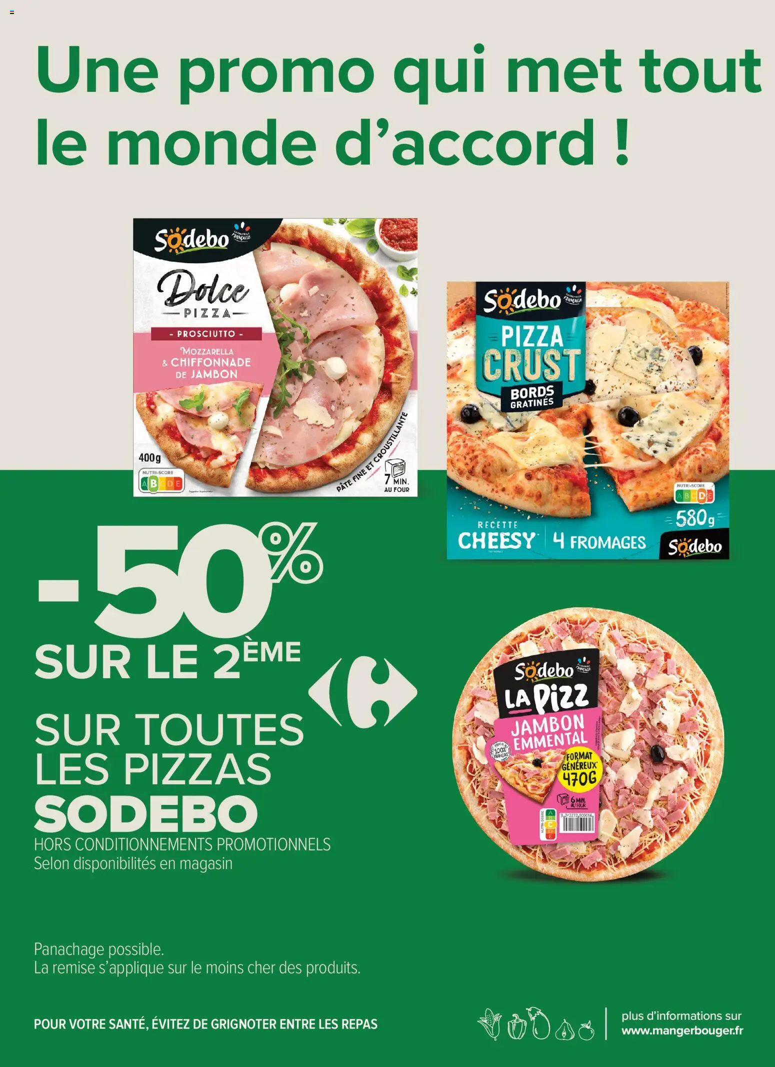 Prévisualisation de Carrefour contact catalogue du magasin Carrefour contact formulaire valide 03/11/2026 - Pizza, Four, Mozzarella, Pâte, Jambon, Prosciutto, Emmental