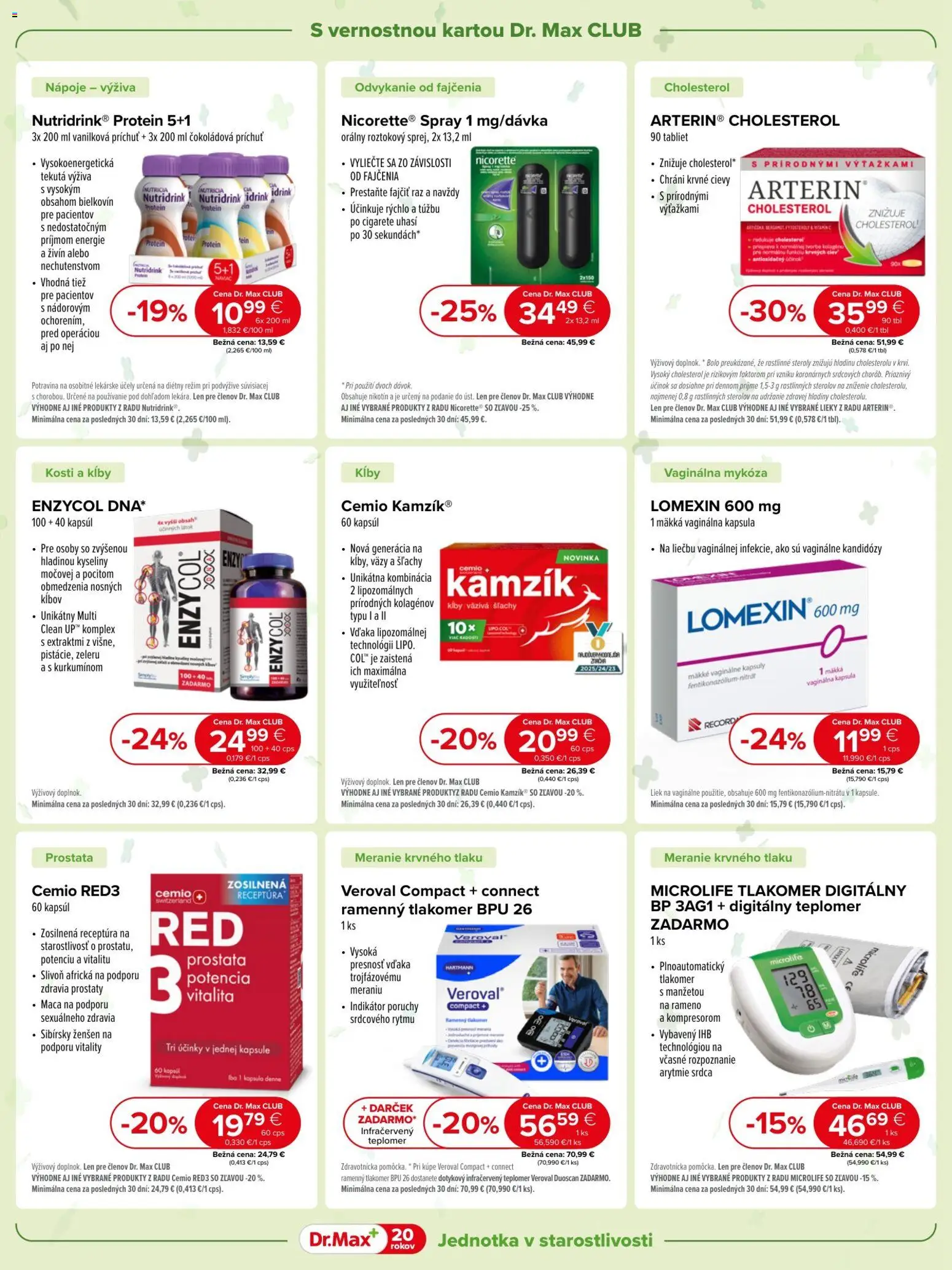 Náhľad Dr. Max letáku platného od 01.10.2026 - Protein, Tlakomer, Teplomer, Kapsule, Nápoje