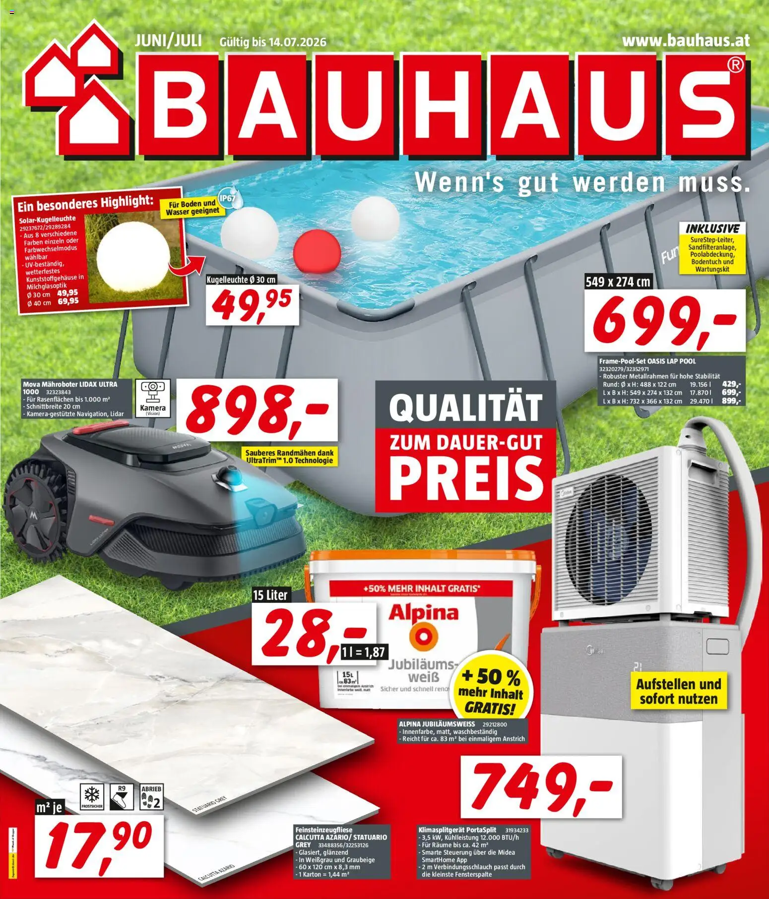 Vorschau der Angebote: Bauhaus Bauhaus Prospekt aktuell gültig ab 24.06.2026 - Wasser, Kamera