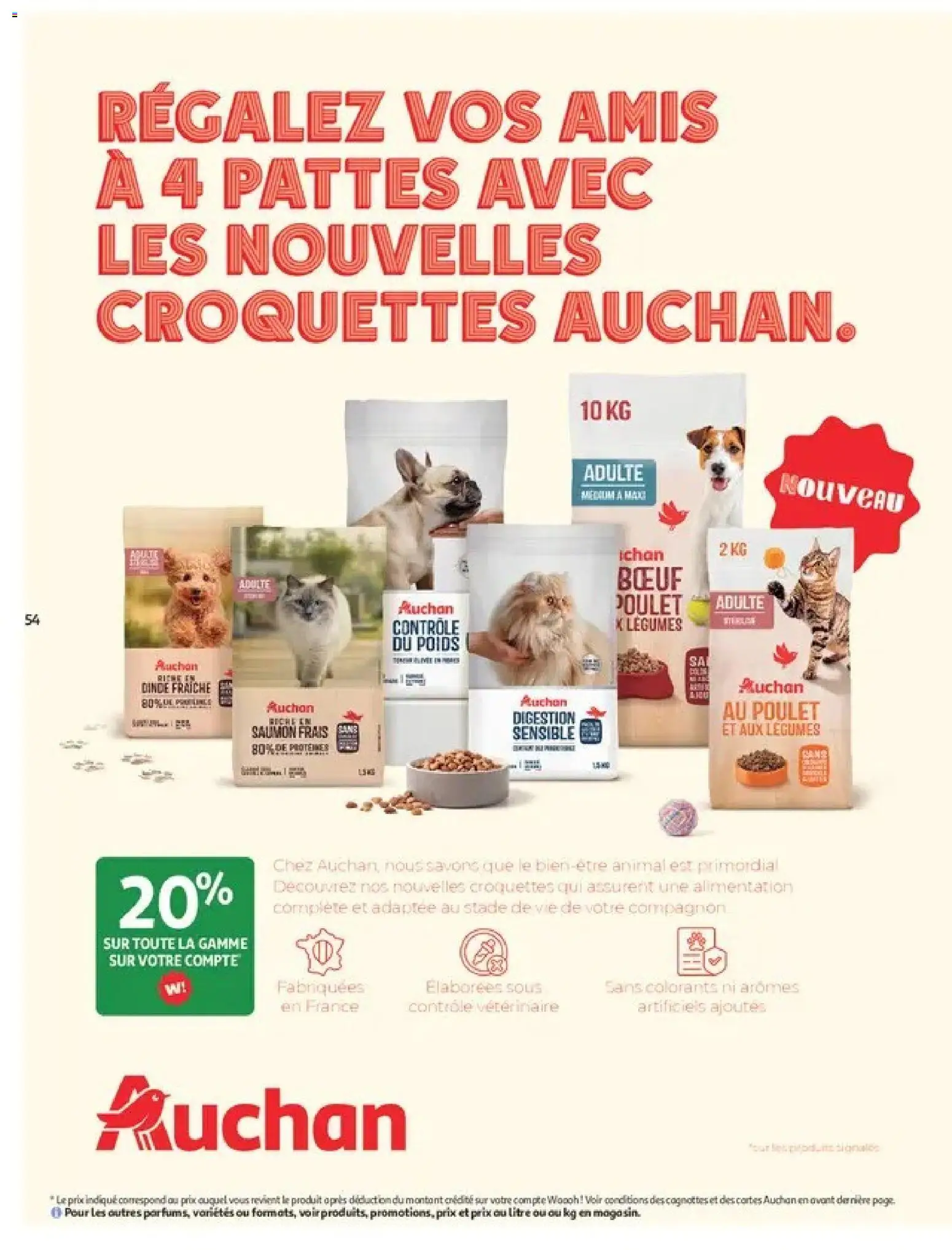 Prévisualisation de Auchan Ménage rentrée hypers du magasin Auchan formulaire valide 08/09/2026 - Alimentation, Poulet, Saumon, Dinde, Croquettes, Poids, Saumon frais