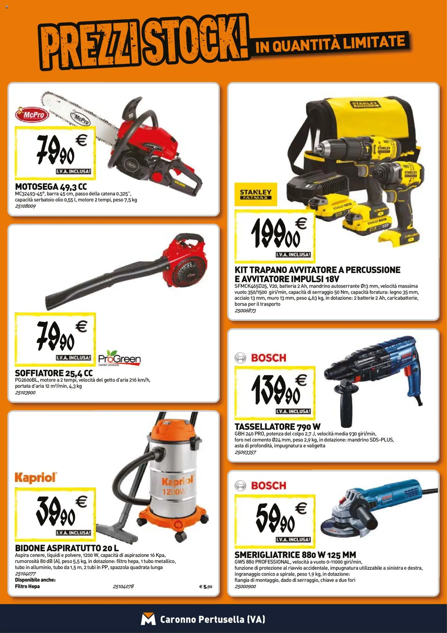 Anteprima dell'opuscolo Tecnomat catalogo dal negozio TECNOMAT valido da 29/10/2026 - Olio, Motosega, Smerigliatrice, Spazzola, Avvitatore, Tubo, Valigetta, Filtro HEPA