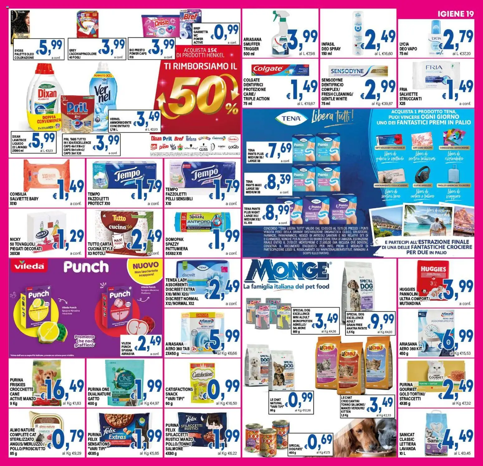 Anteprima dell'opuscolo DEM volantino dal negozio DEM valido da 23/10/2026 - Salmone, Tonno, Anatra, Patate, Cuffie, Trolley, Assorbenti, Pattumiera
