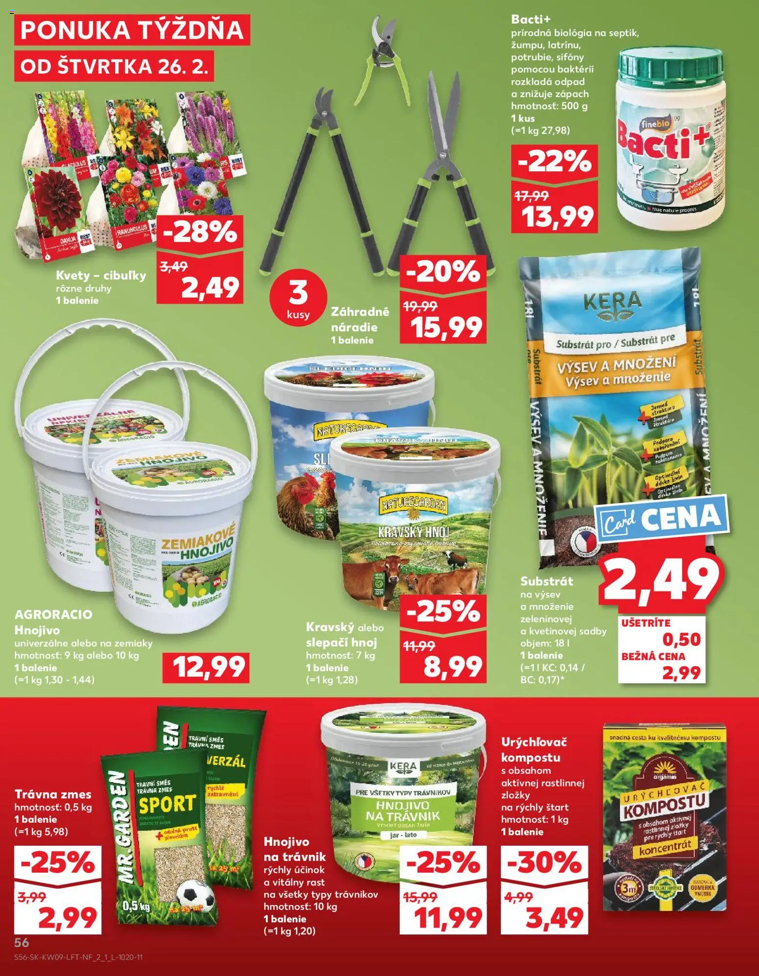 Náhľad Kaufland letáku platného od 26.02.2026 - Kvety, Jar, Náradie, Zemiaky, Substrát
