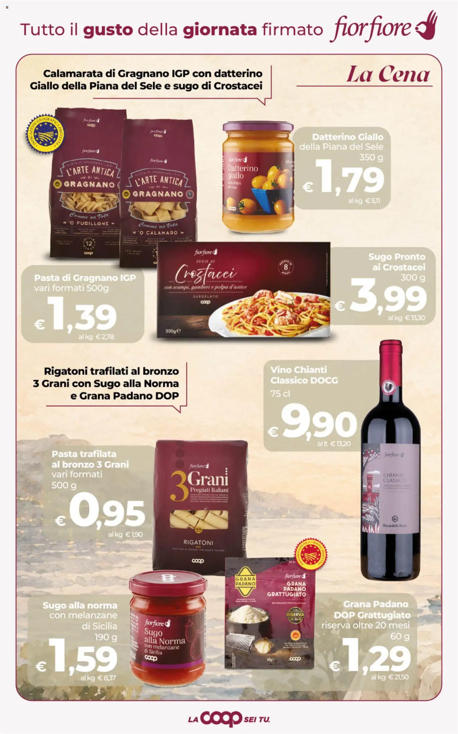 Anteprima dell'opuscolo COOP volantino inCoop Sicilia dal negozio COOP valido da 01/09/2026 - Pasta, Vino, Rigatoni, Melanzane, Grana Padano, Gamberi, Sugo, Vino Chianti