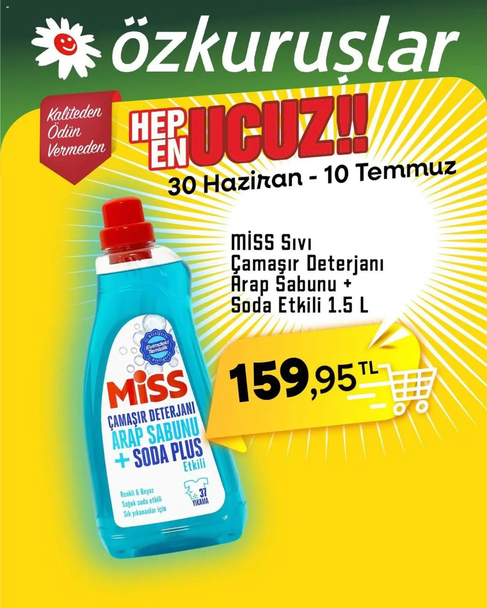 Özkuruşlar Özkuruşlar İndirim 30.06.2026 - Broşürünün önizlemesi - Arap sabunu, Soda, Çamaşır deterjanı