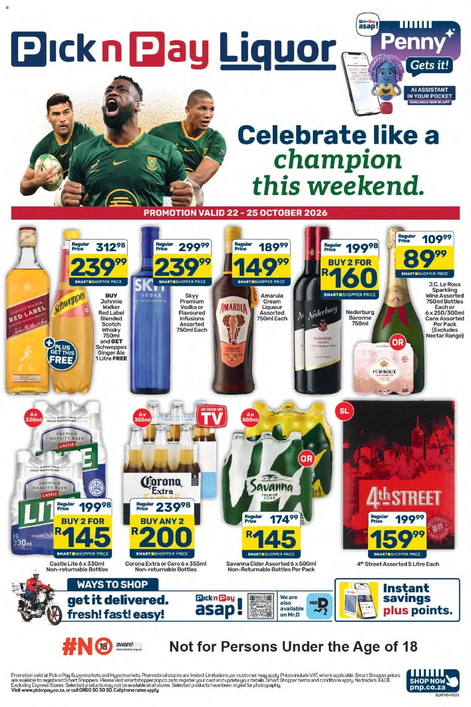 Preview of Pick n Pay flyer valid from 22/10/2026 - Wine, Vodka, Cider, Beer, Cream
