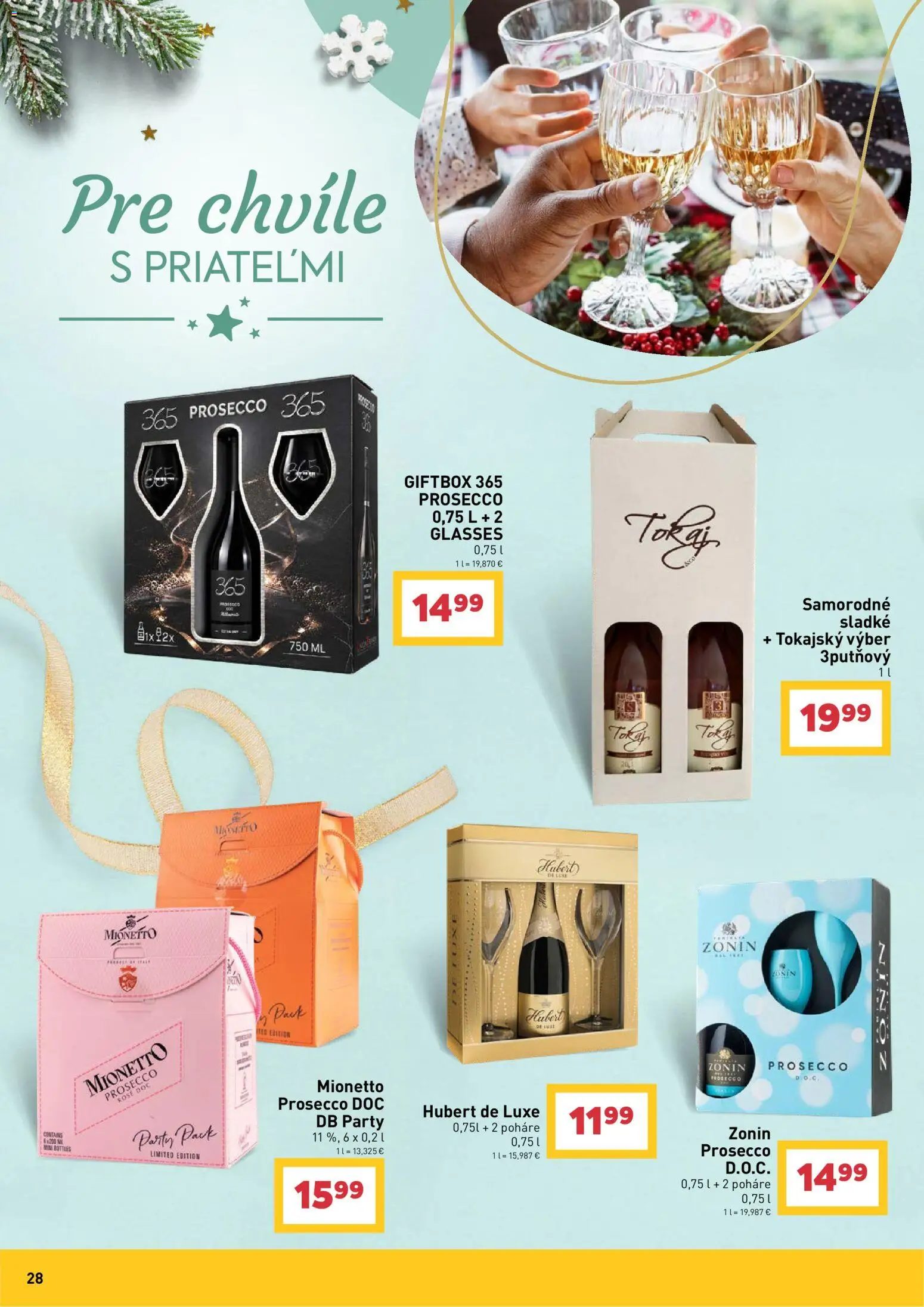 Náhľad Billa letáku platného od 14.10.2026 - Prosecco, Hubert de Luxe, Poháre, Mionetto Prosecco
