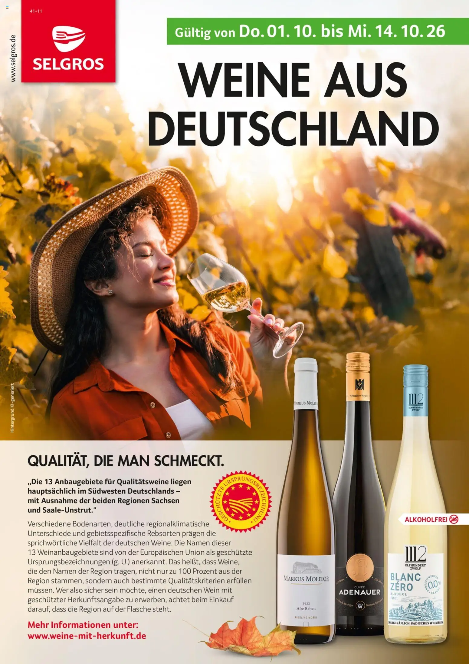 Vorschau von dem Prospekt des Geschäftes Selgros, gültig ab dem 01.10.2026 - Wein, Alkohol
