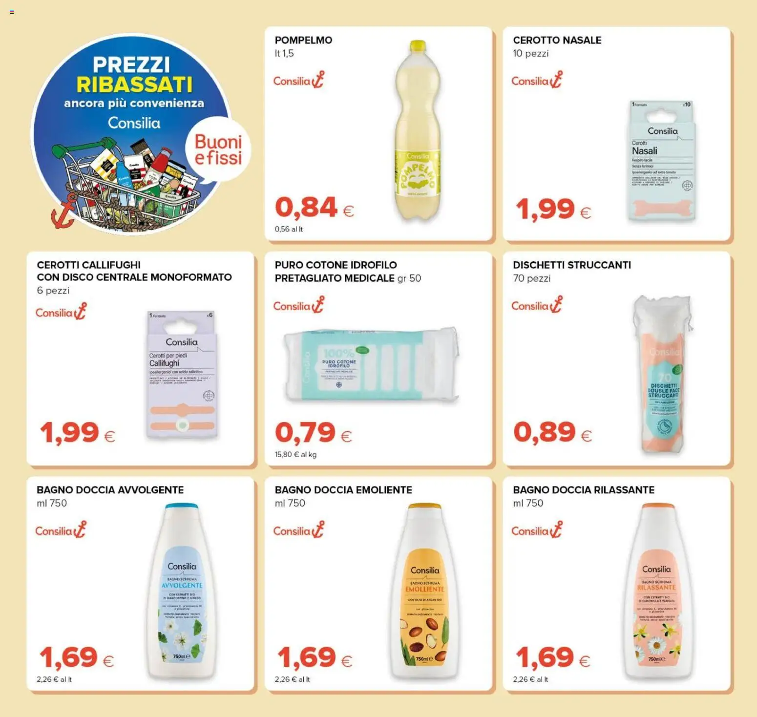 Anteprima dell'opuscolo Tigre volantino Prezzi Ribassati dal negozio Tigre valido da 21/10/2026 - Bagno, Disco, Doccia, Vaniglia, Cerotti, Schiuma, Cotone idrofilo, Dischetti struccanti