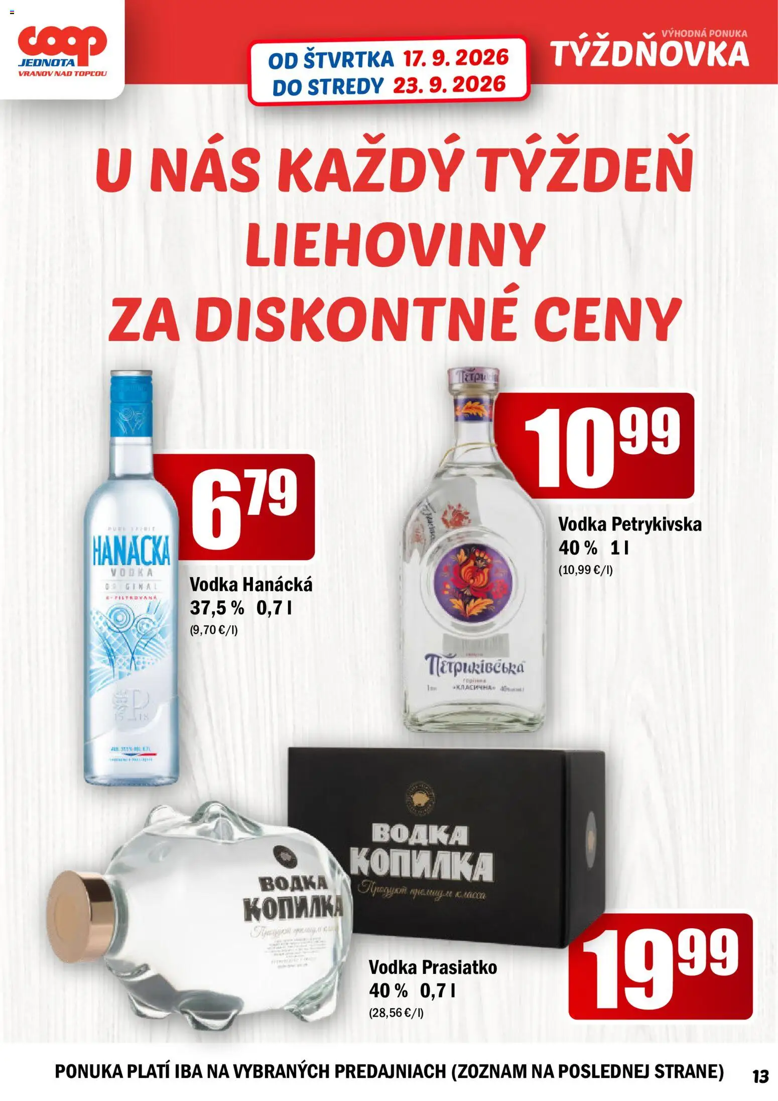 Náhľad COOP Jednota letáku platného od 17.09.2026