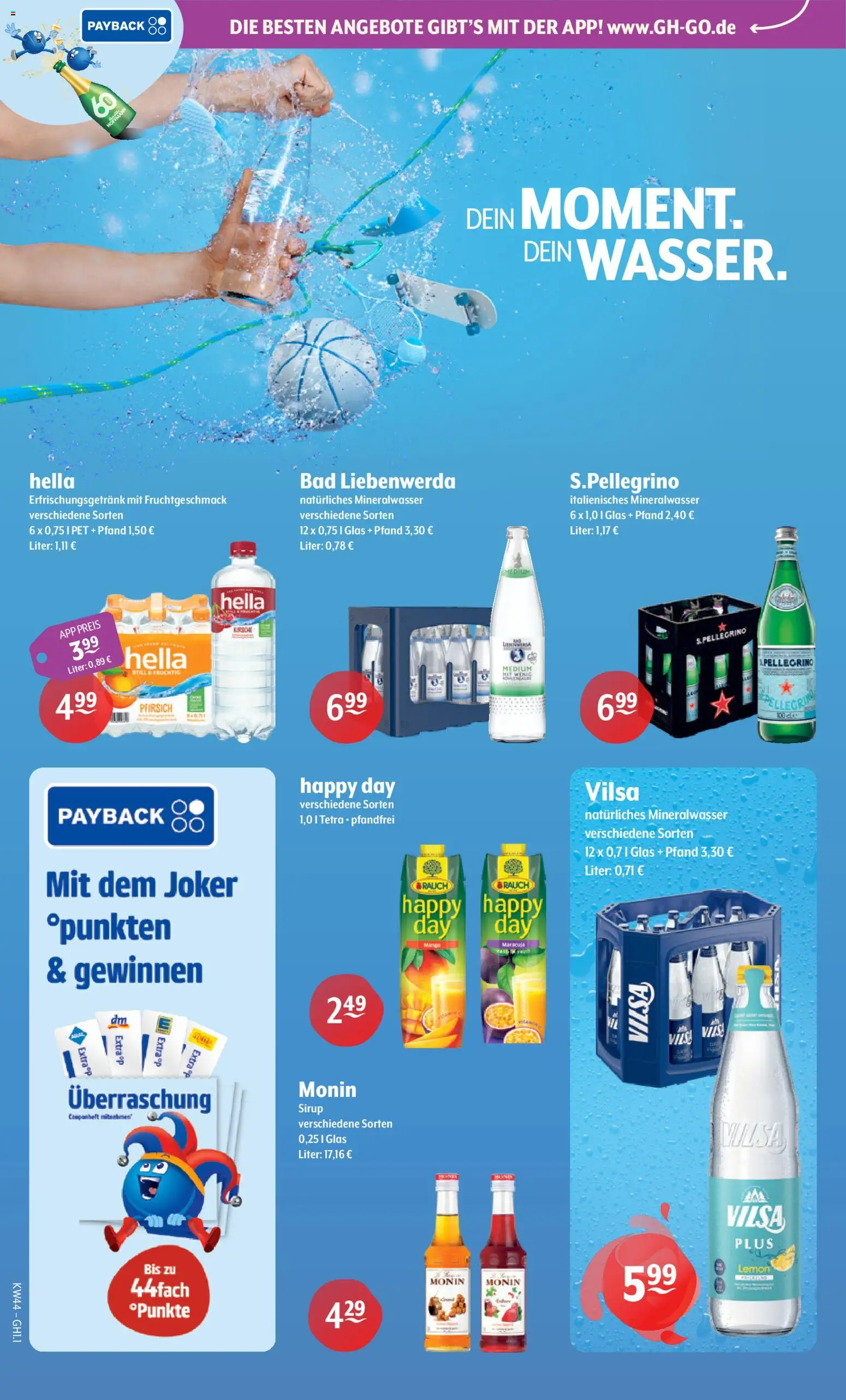 Vorschau von dem Prospekt des Geschäftes Getränke Hoffmann, gültig ab dem 26.10.2026 - Mango, Bad, Mineralwasser, Pfirsich, Hella, Sirup