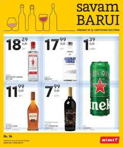 Rimi parduotuvės leidinio Rimi leidinys - Alkoholinių gėrimų galiojančio nuo 2026.08.11 peržiūra
