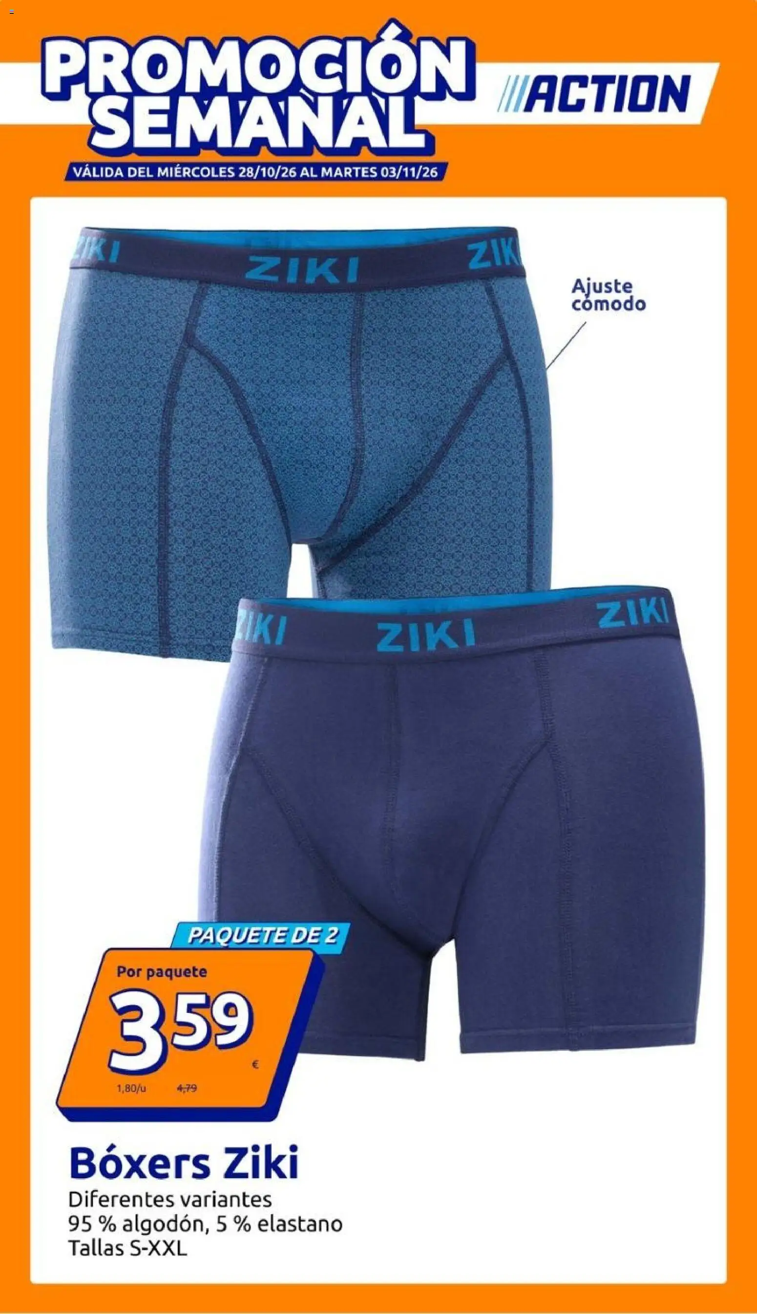 Vista previa del folleto de la tienda Action válido desde el 28/10/2026 - Boxers