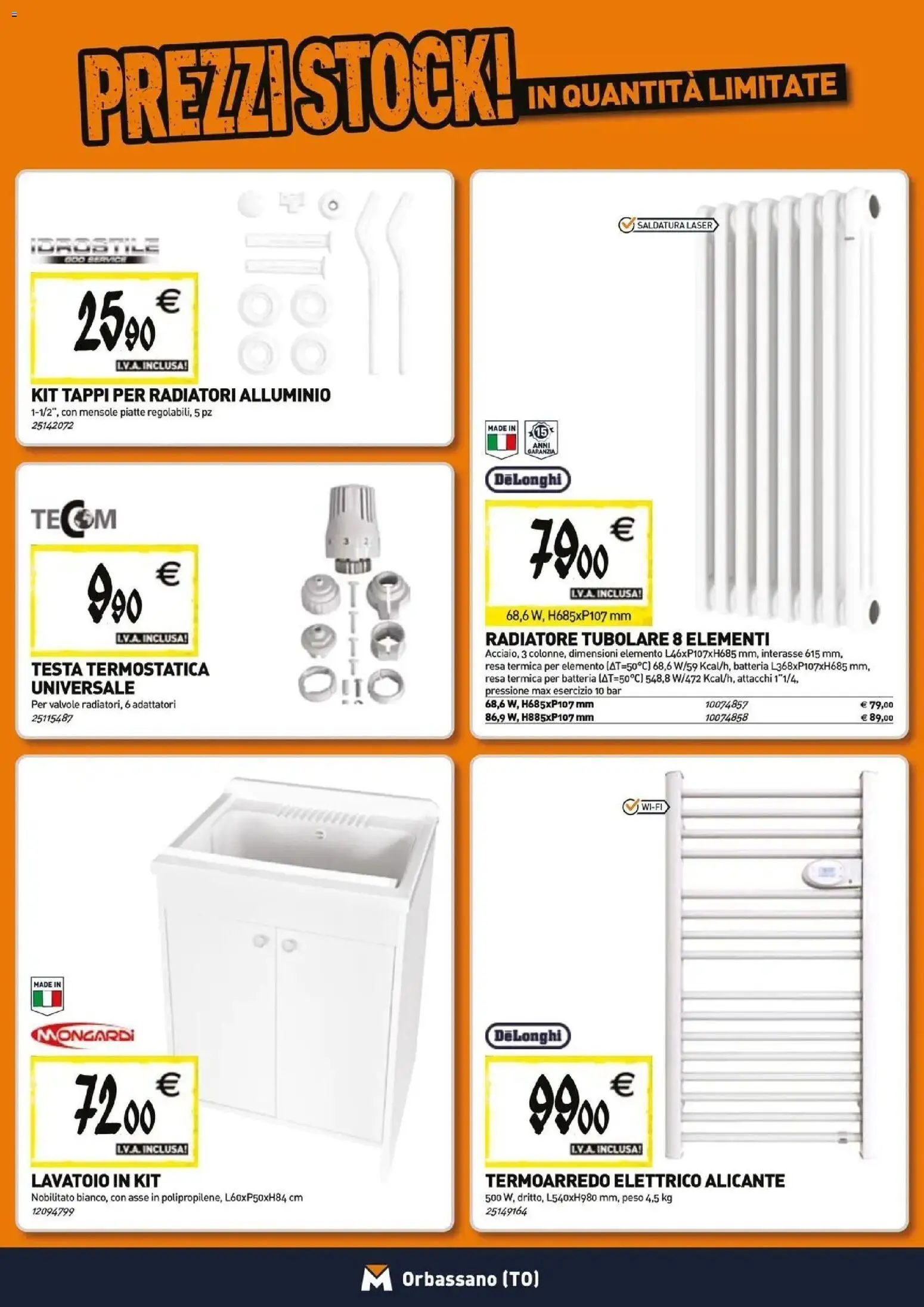 Anteprima dell'opuscolo TECNOMAT catalogo Orbassano dal negozio TECNOMAT valido da 29/10/2026