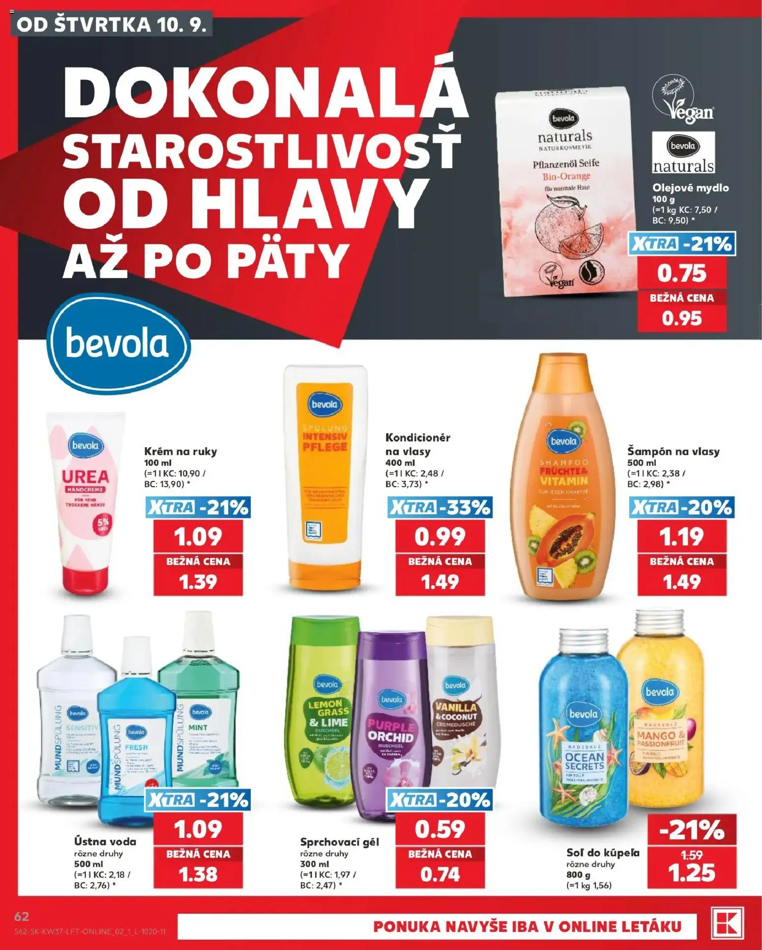 Náhľad Kaufland letáku platného od 10.09.2026 - Mango, Soľ, Šampón, Mydlo, Krém, Krém na ruky, Ústna voda, Kondicionér