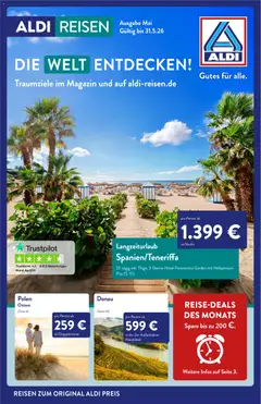 Vorschau von dem Prospekt des Geschäftes Aldi Reisen, gültig ab dem 01.05.2026