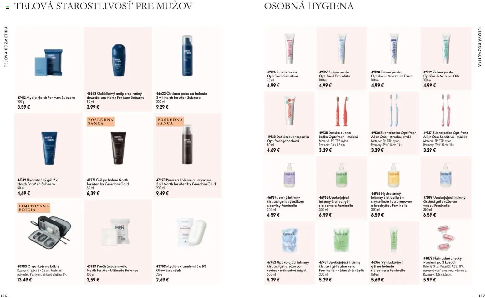 Náhľad Oriflame letáku platného od 11.11.2026 - Aloe Vera, Dezodorant, Mydlo, Zubná pasta, Krém, Pena na holenie, Zubná kefka, Organizér