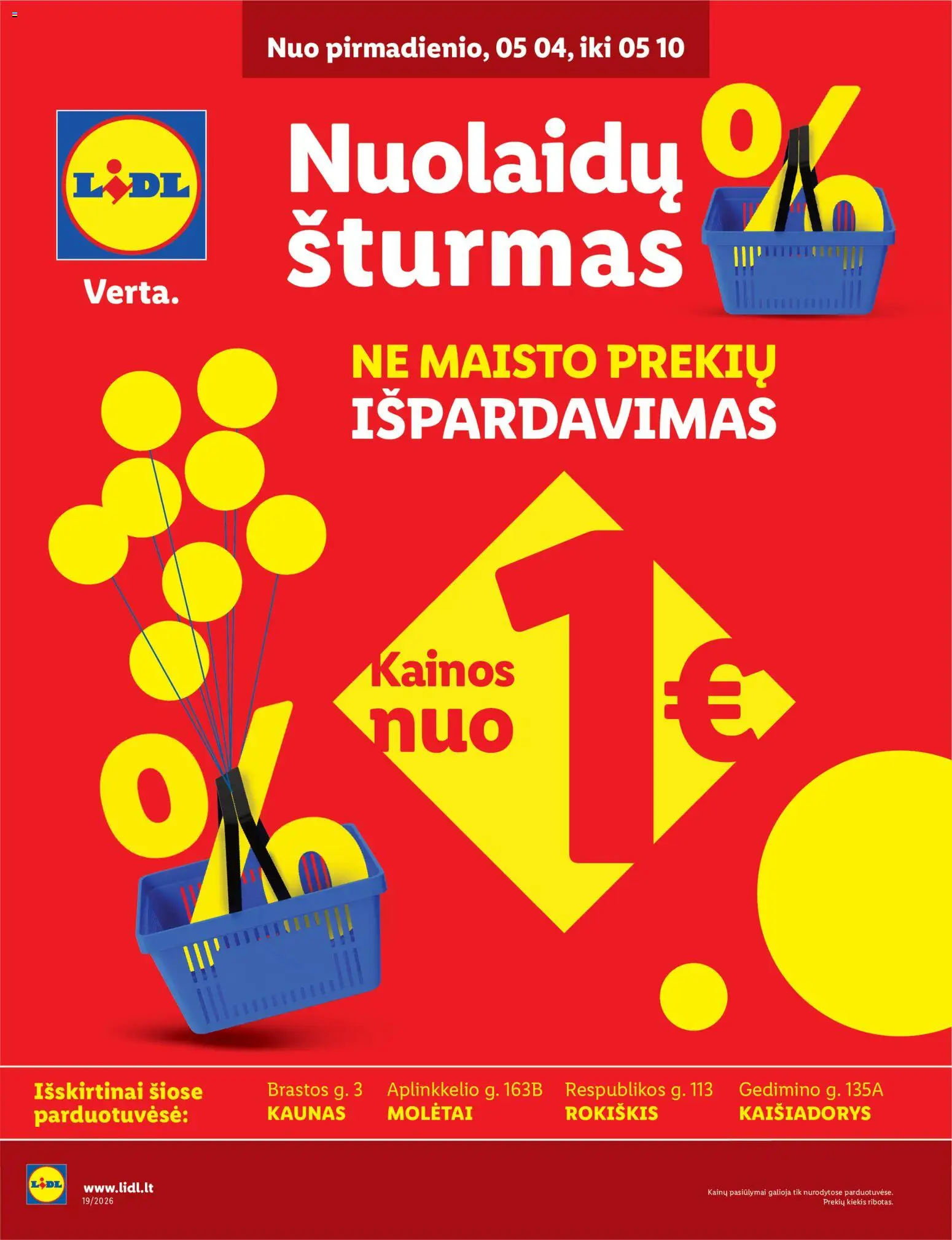 LIDL parduotuvės leidinio LIDL leidinys - Nuolaidų šturmas galiojančio nuo 2026.05.04 peržiūra