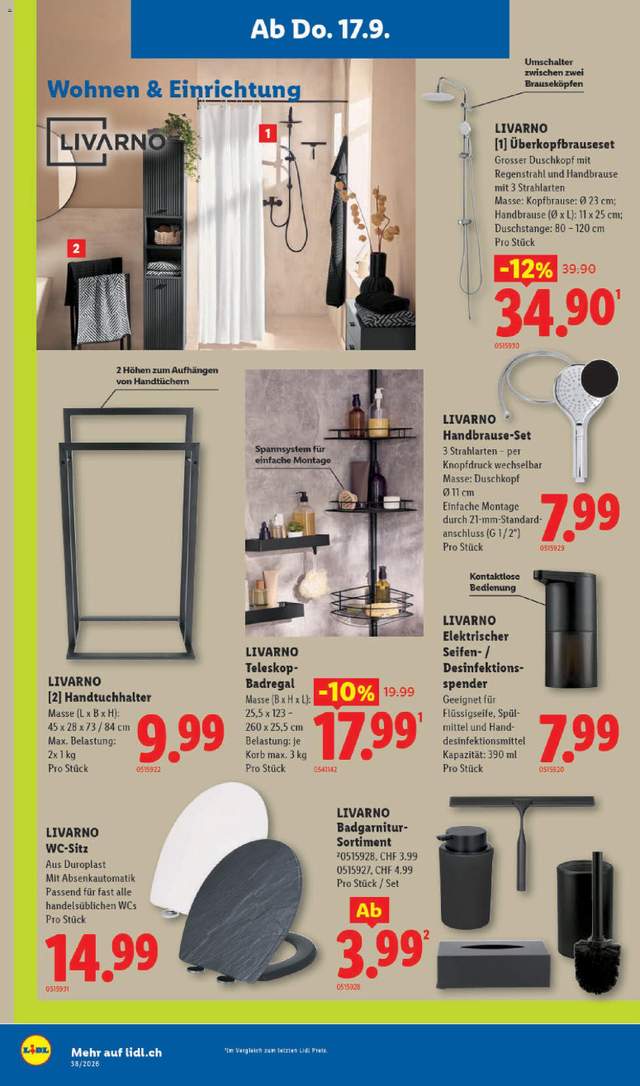 Neue Lidl Aktionen ab 17.09.