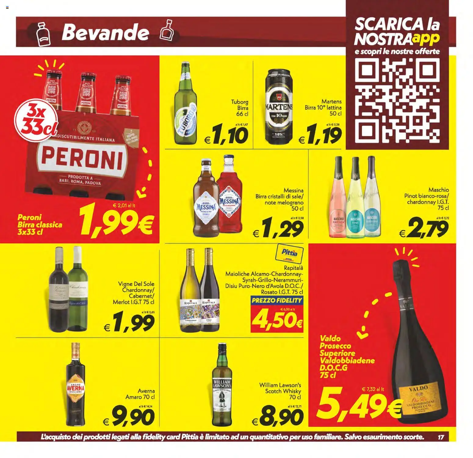 Anteprima dell'opuscolo SuperConveniente volantino Caltanissetta, San Cataldo, Avola, Lascari, Milazzo, Barcellona dal negozio SuperConveniente valido da 23/10/2026 - Birra, Prosecco, Melograno, Whisky, Amaro, Birra messina, Bevande