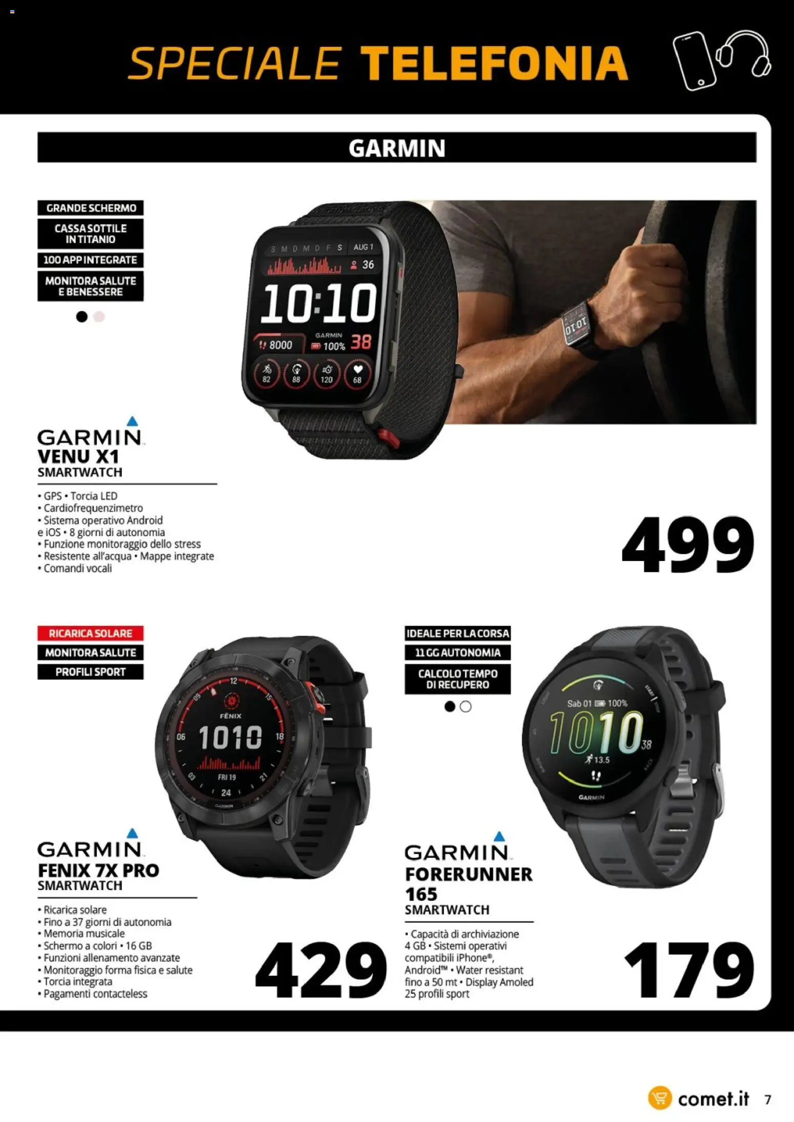 Anteprima dell'opuscolo Comet volantino Telefonia dal negozio Comet valido da 29/10/2026 - Smartwatch, Torcia, Schermo