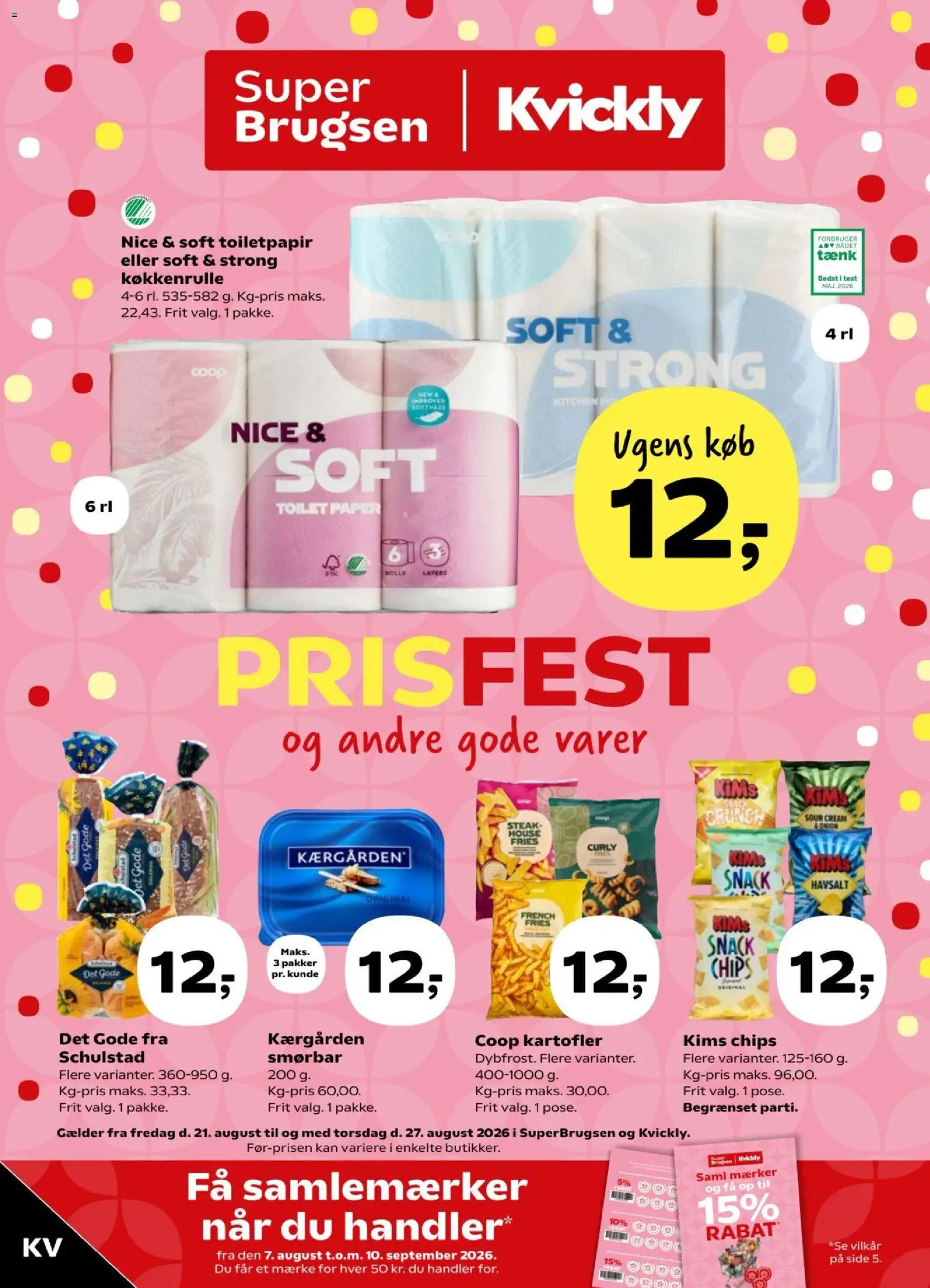 Eksempel på tilbudsavis Kvickly - Tilbudsavis uge 34 fra butik Kvickly gyldig fra 21/08/2026