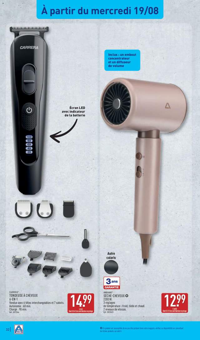 Nouveau catalogue Aldi à partir du 18/08