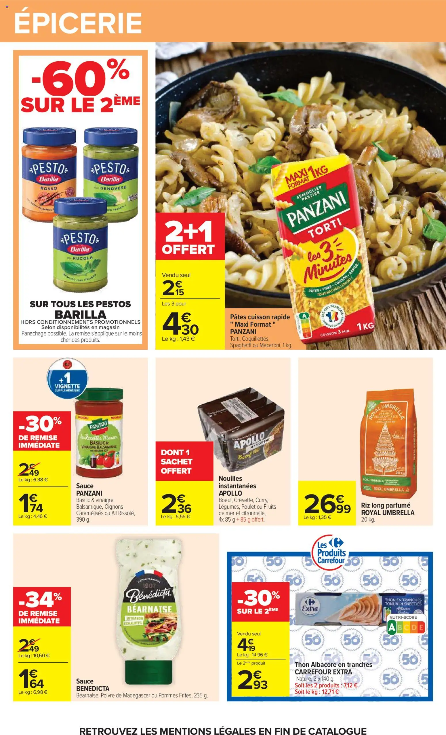 Prévisualisation de Carrefour Vos promos du quotidien du magasin Carrefour formulaire valide 27/10/2026 - Poulet, Body, Pâtes, Riz, Échalotes, Poivre, Vinaigre, Pommes