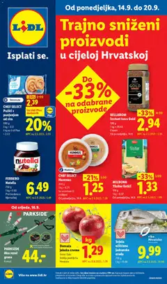 Pregled letka Lidl Katalog trgovine Lidl vrijedi od 14.09.2026