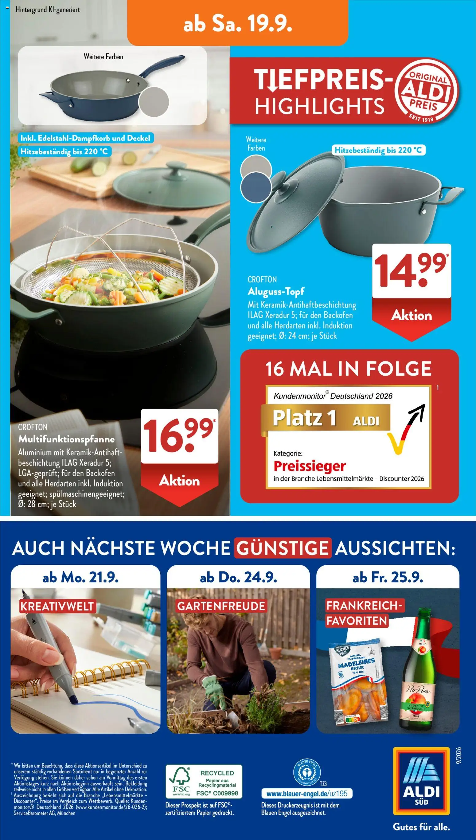 Vorschau von dem Prospekt des Geschäftes Aldi Süd, gültig ab dem 14.09.2026 - Zucker