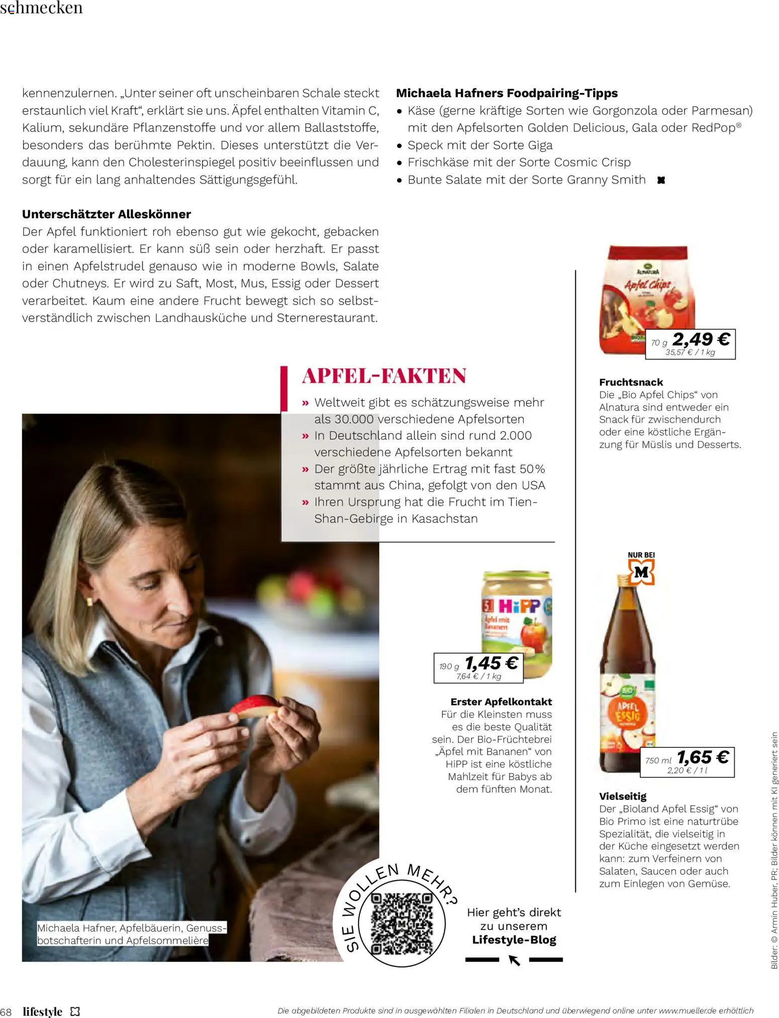 Vorschau von dem Prospekt des Geschäftes Müller, gültig ab dem 01.09.2026 - Bilder, Chips, Küche, Käse, Äpfel, Bananen, Essig, Frischkase