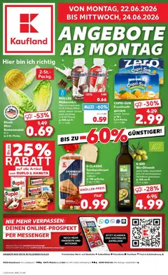 Vorschau von dem Prospekt des Geschäftes Kaufland, gültig ab dem 22.06.2026