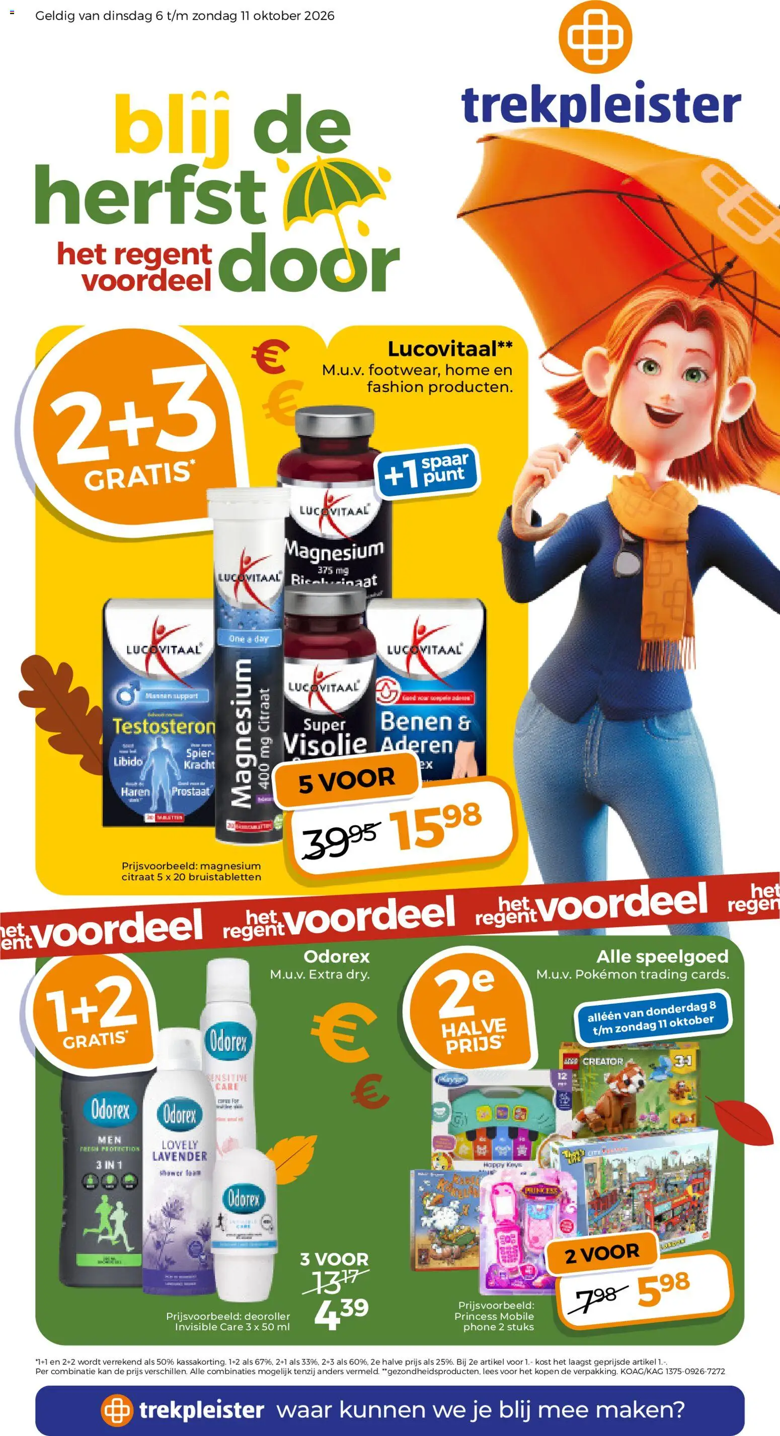 Voorbeeld van Trekpleister folder van winkel Trekpleister geldig vanaf 06-10-2026 - Speelgoed, Kan, Visolie, Bruistabletten