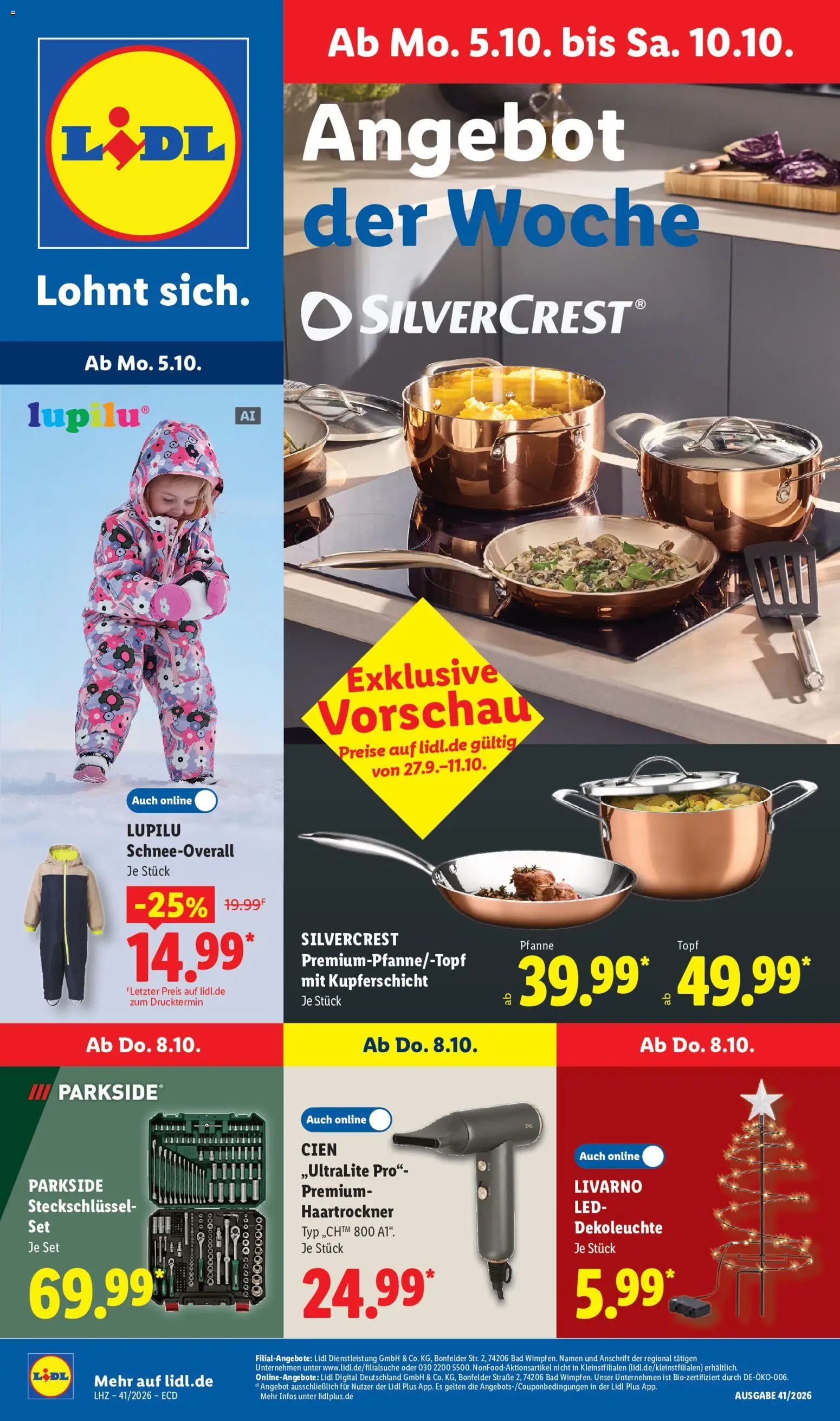 Vorschau von dem Prospekt des Geschäftes Lidl, gültig ab dem 05.10.2026