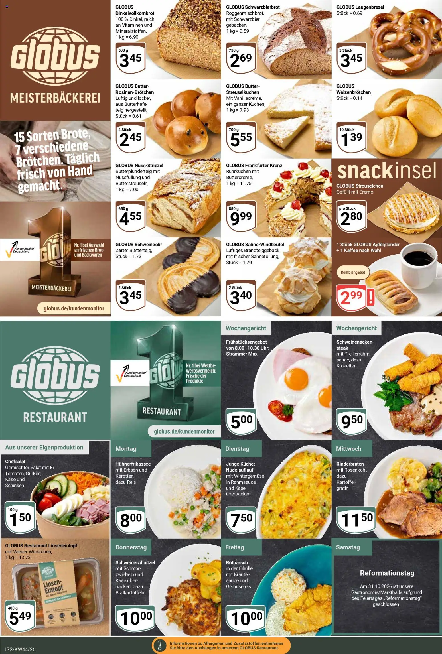 Vorschau von dem Prospekt des Geschäftes Globus, gültig ab dem 26.10.2026