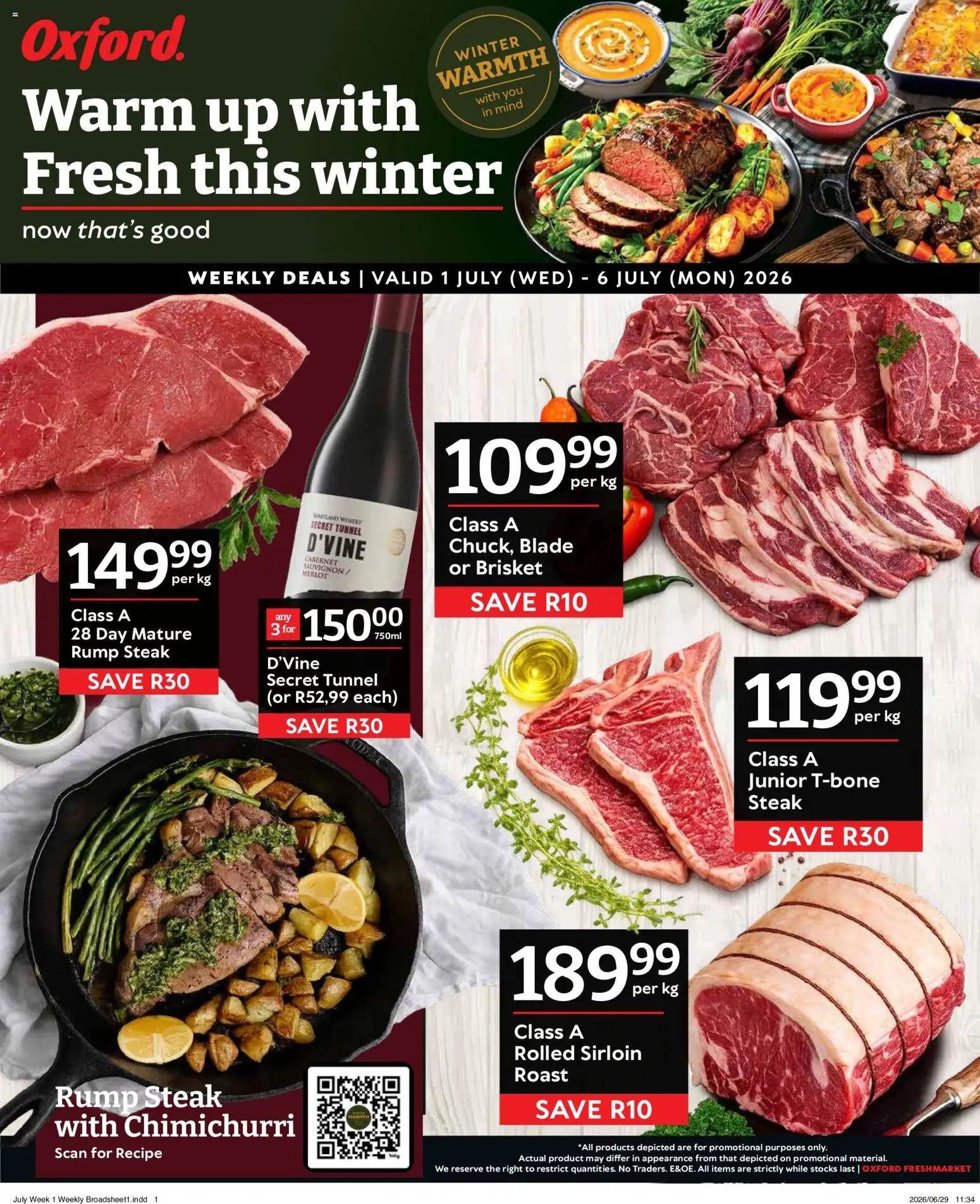 Preview of Oxford Freshmarket flyer valid from 01/07/2026