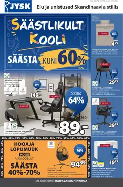 JYSK kliendilehe eelvaade alates 25.08.2026