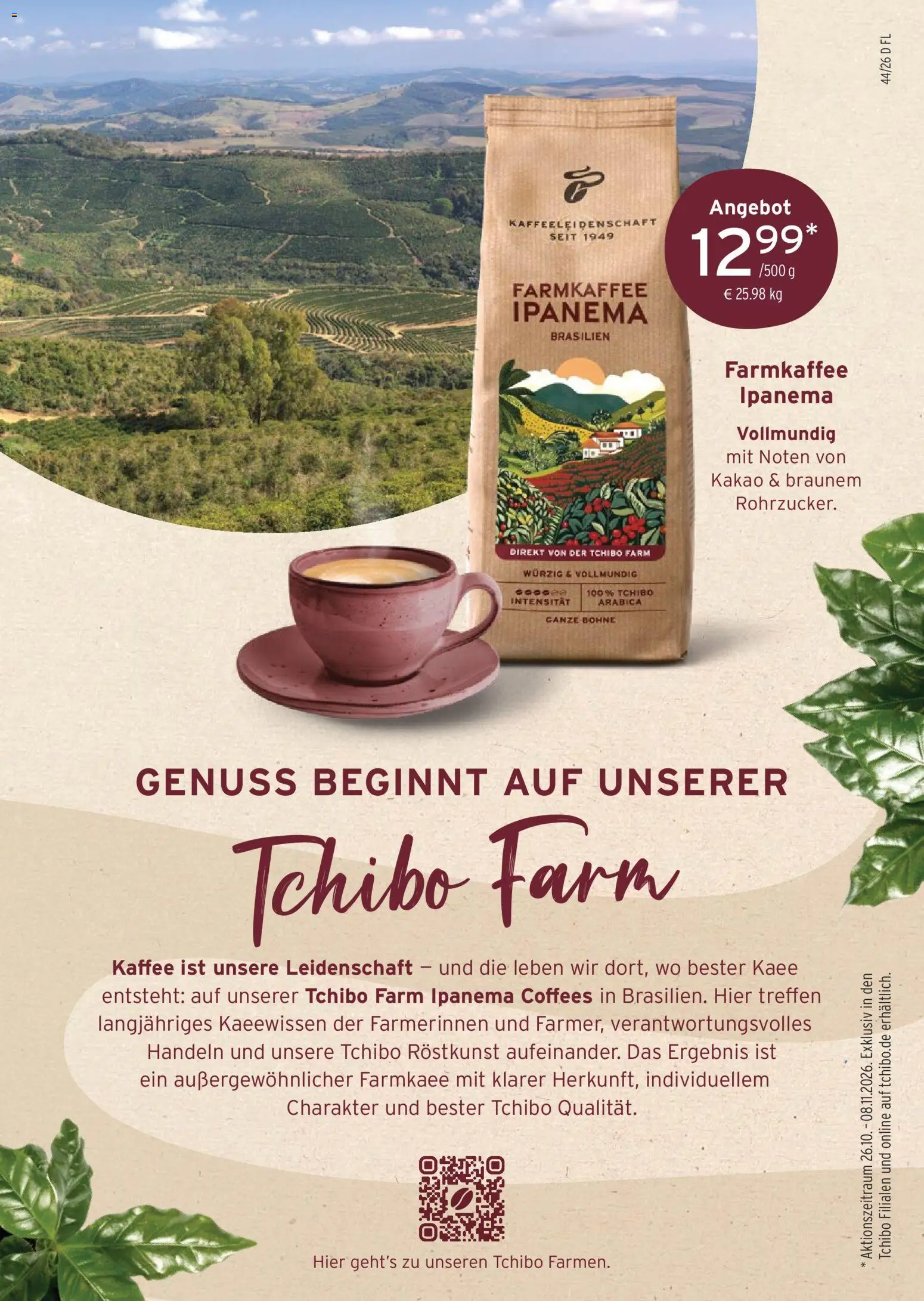 Vorschau von dem Prospekt des Geschäftes Tchibo, gültig ab dem 28.10.2026 - Kaffee