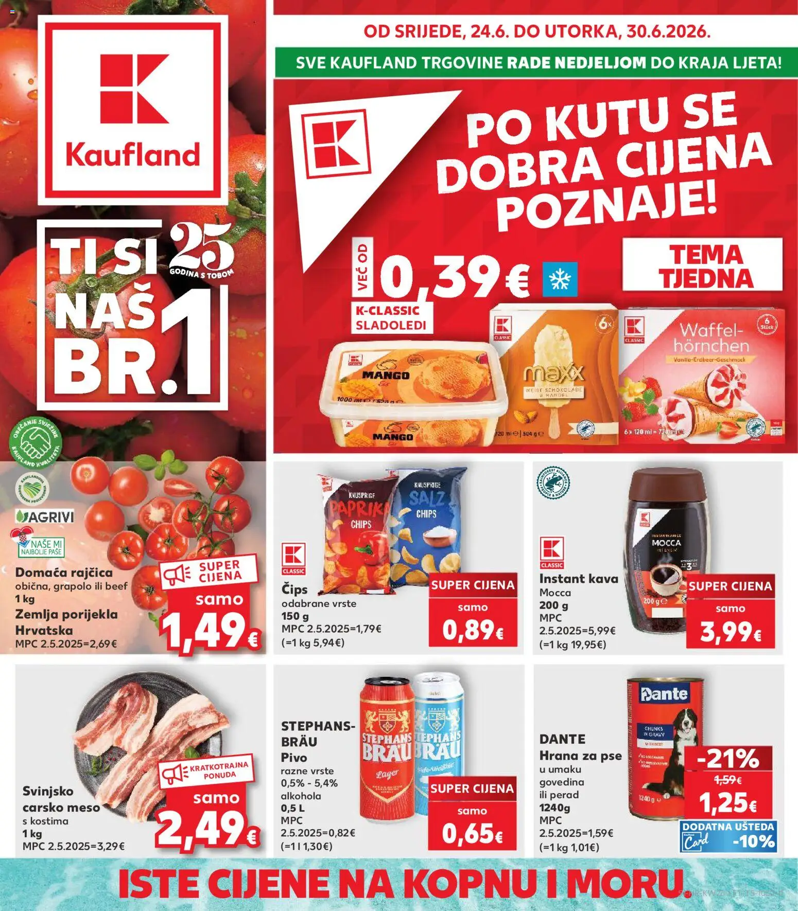 Pregled letka Rijeka Zamet trgovine Kaufland vrijedi od 24.06.2026