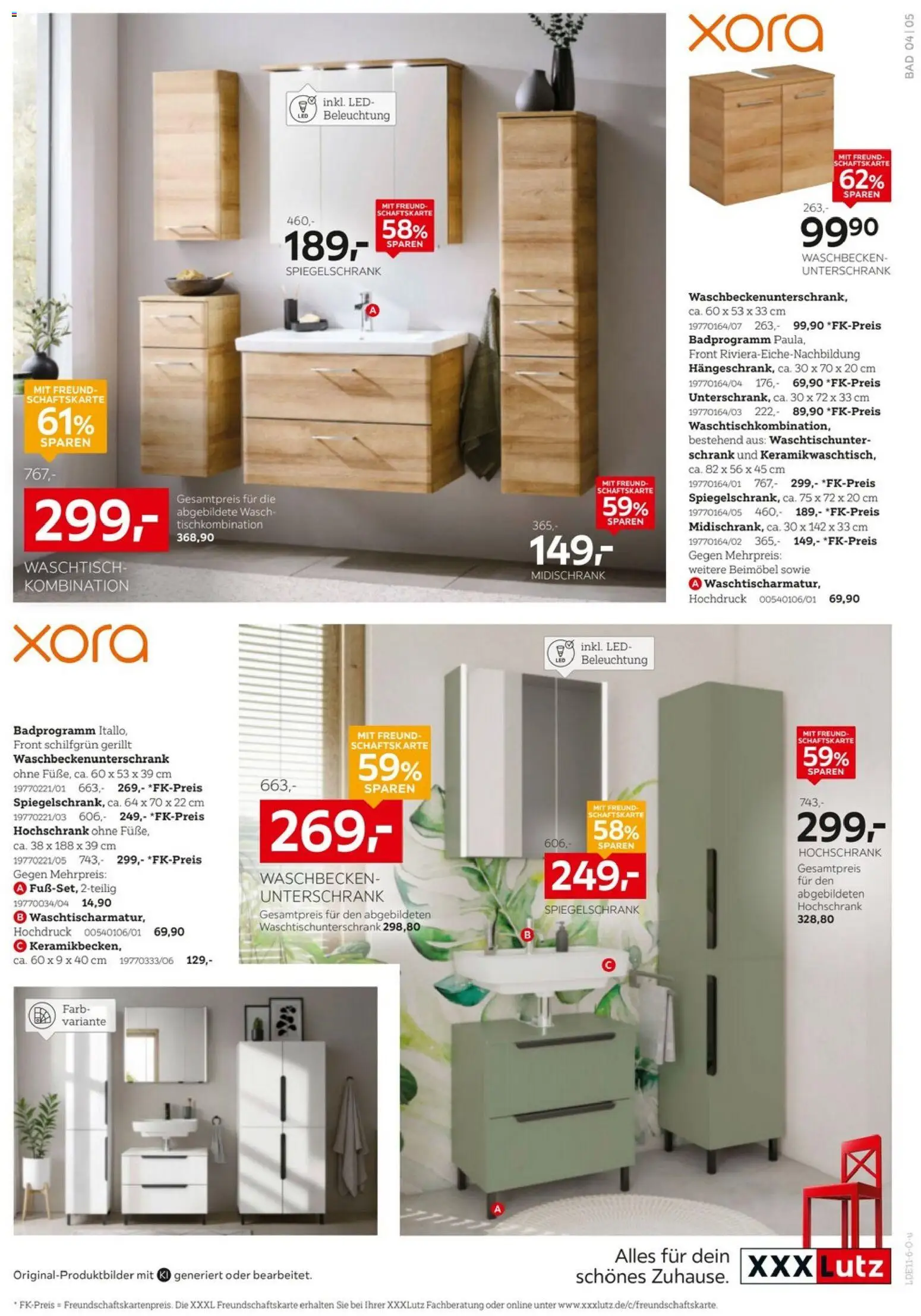 Vorschau von dem Prospekt des Geschäftes XXXLutz, gültig ab dem 24.10.2026 - Bad, Waschbecken, Schrank, Waschtisch, Spiegelschrank, Hochschrank, Unterschrank, Midischrank