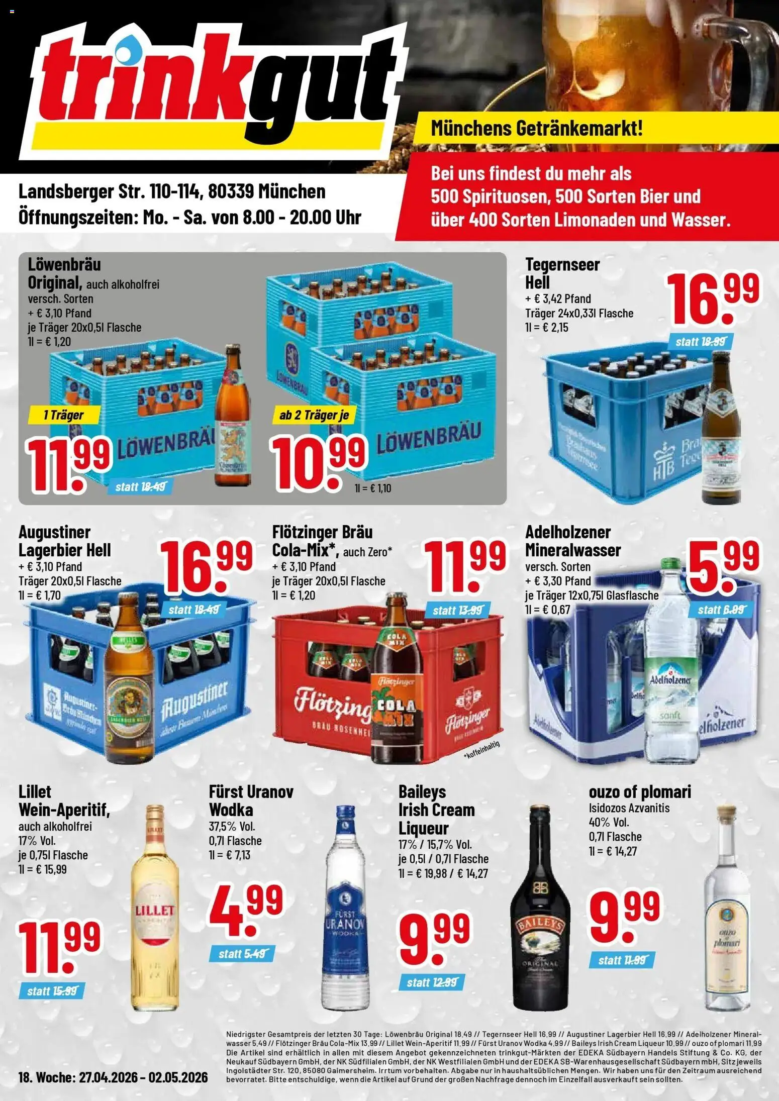 Vorschau von dem Prospekt des Geschäftes Trinkgut, gültig ab dem 27.04.2026