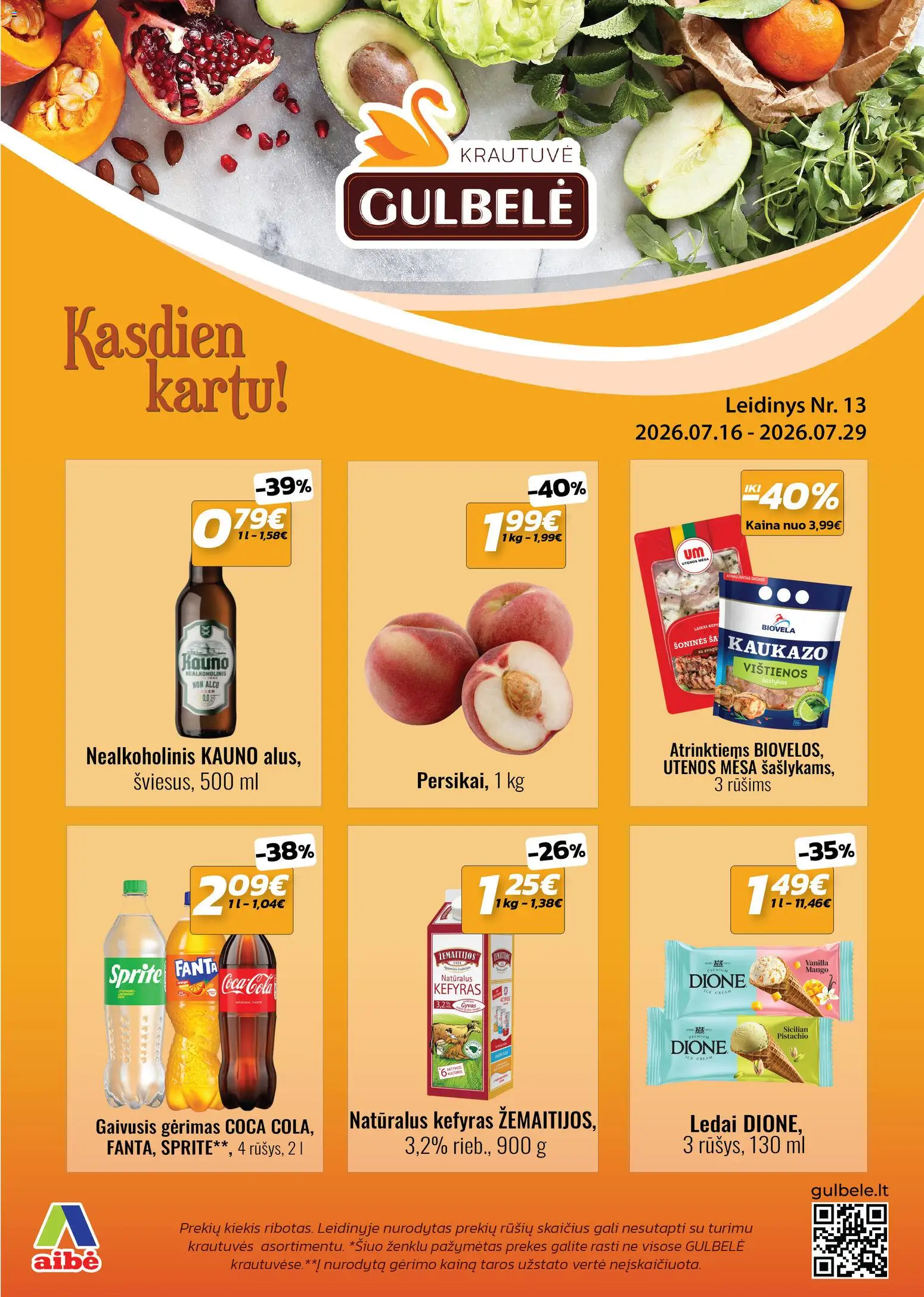 Gulbele parduotuvės leidinio Gulbele leidinys galiojančio nuo 2026.07.16 peržiūra