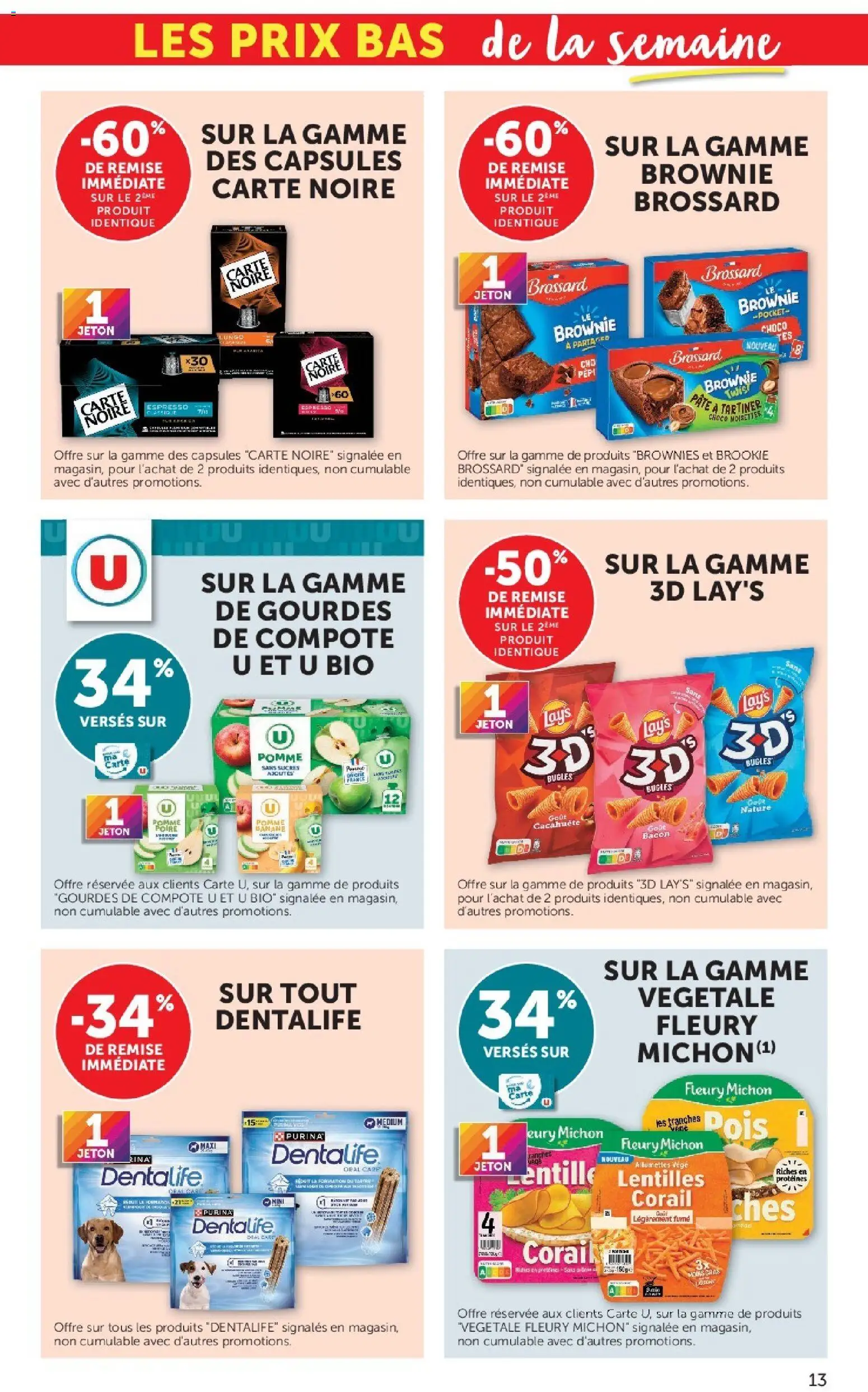 Prévisualisation de Hyper U catalogue du magasin Hyper U formulaire valide 08/09/2026 - Brownies, Pomme, Banane, Cacahuète, Brookie, Pois, Capsules, Carte Noire