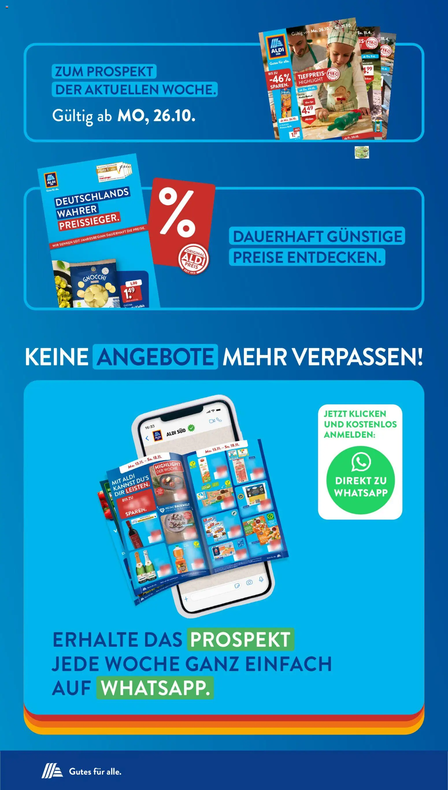 Vorschau von dem Prospekt des Geschäftes Aldi Süd, gültig ab dem 09.11.2026