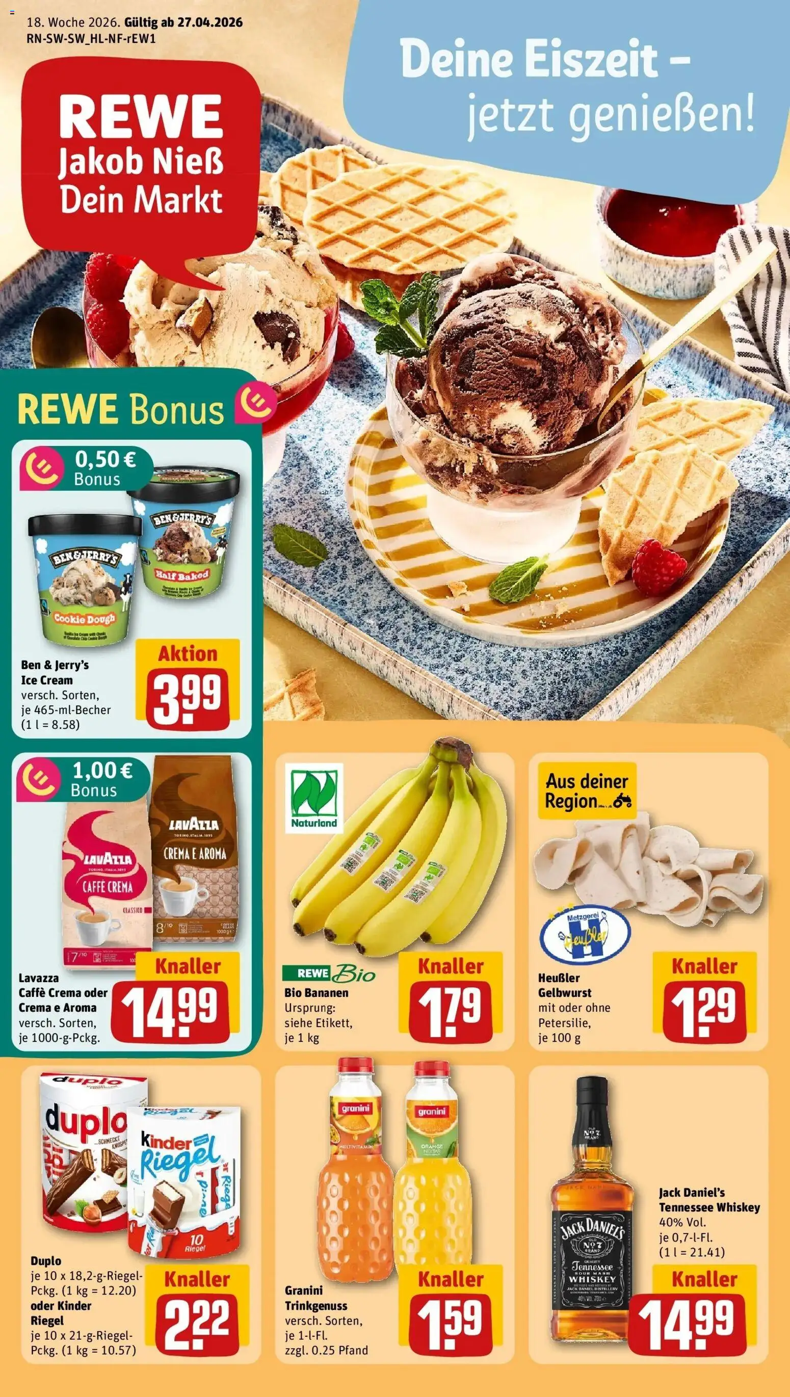 Vorschau von dem Prospekt des Geschäftes Rewe, gültig ab dem 27.04.2026