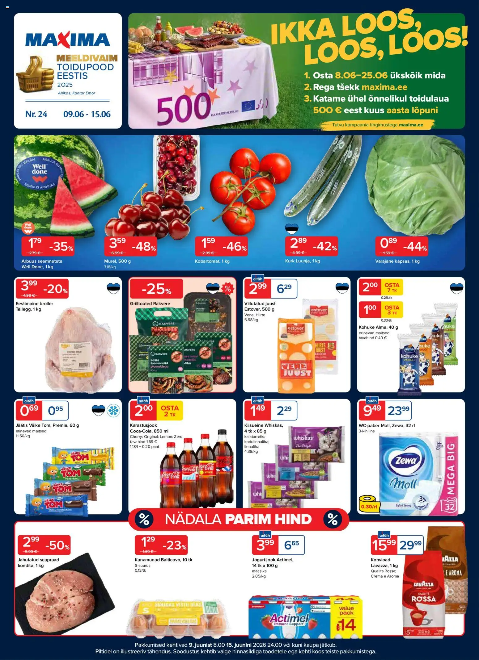 Maxima kliendilehe eelvaade alates 09.06.2026