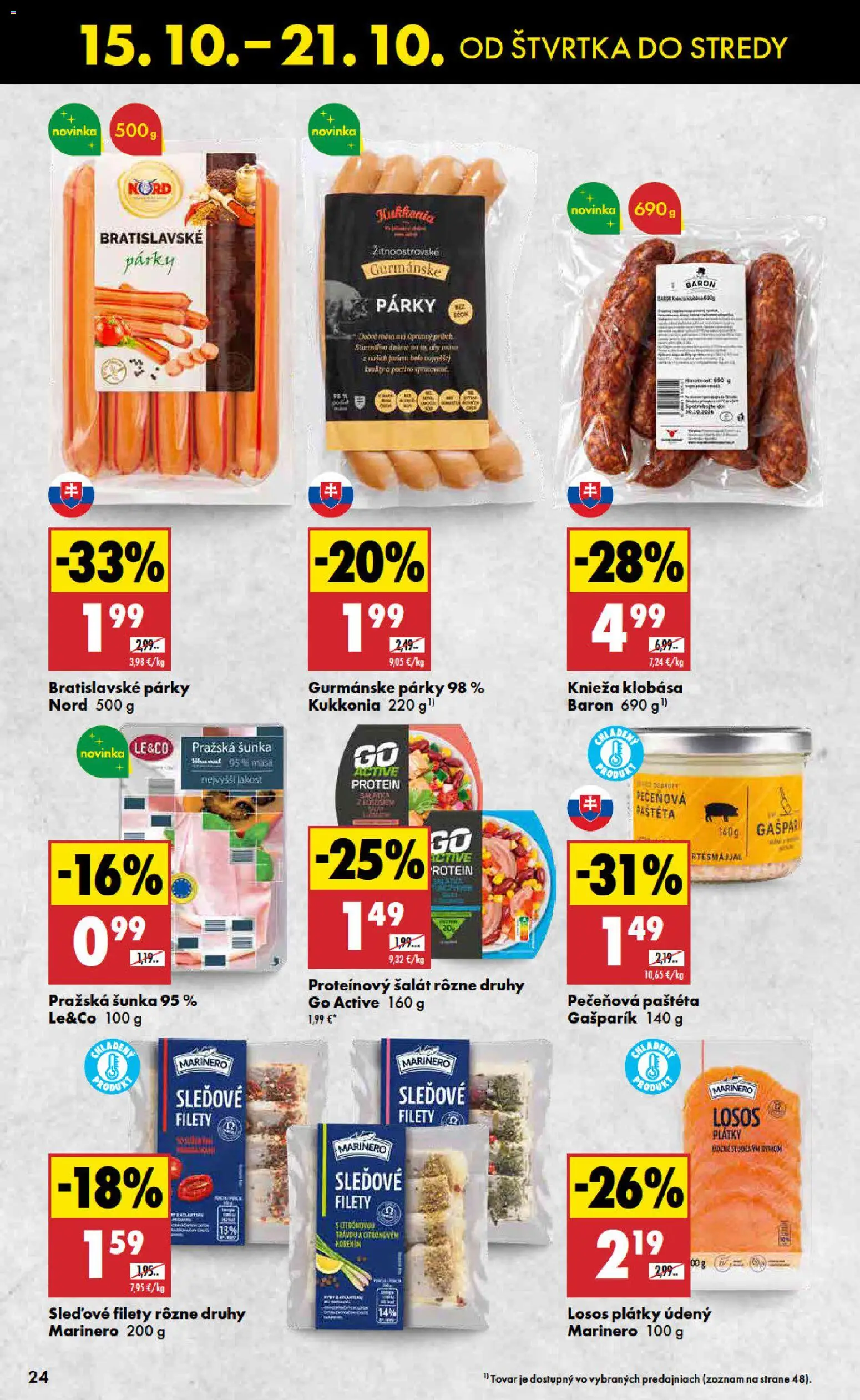 Náhľad Biedronka letáku platného od 15.10.2026 - Protein, Losos, Šalát, Klobása, Šunka, Párky, Paštéta